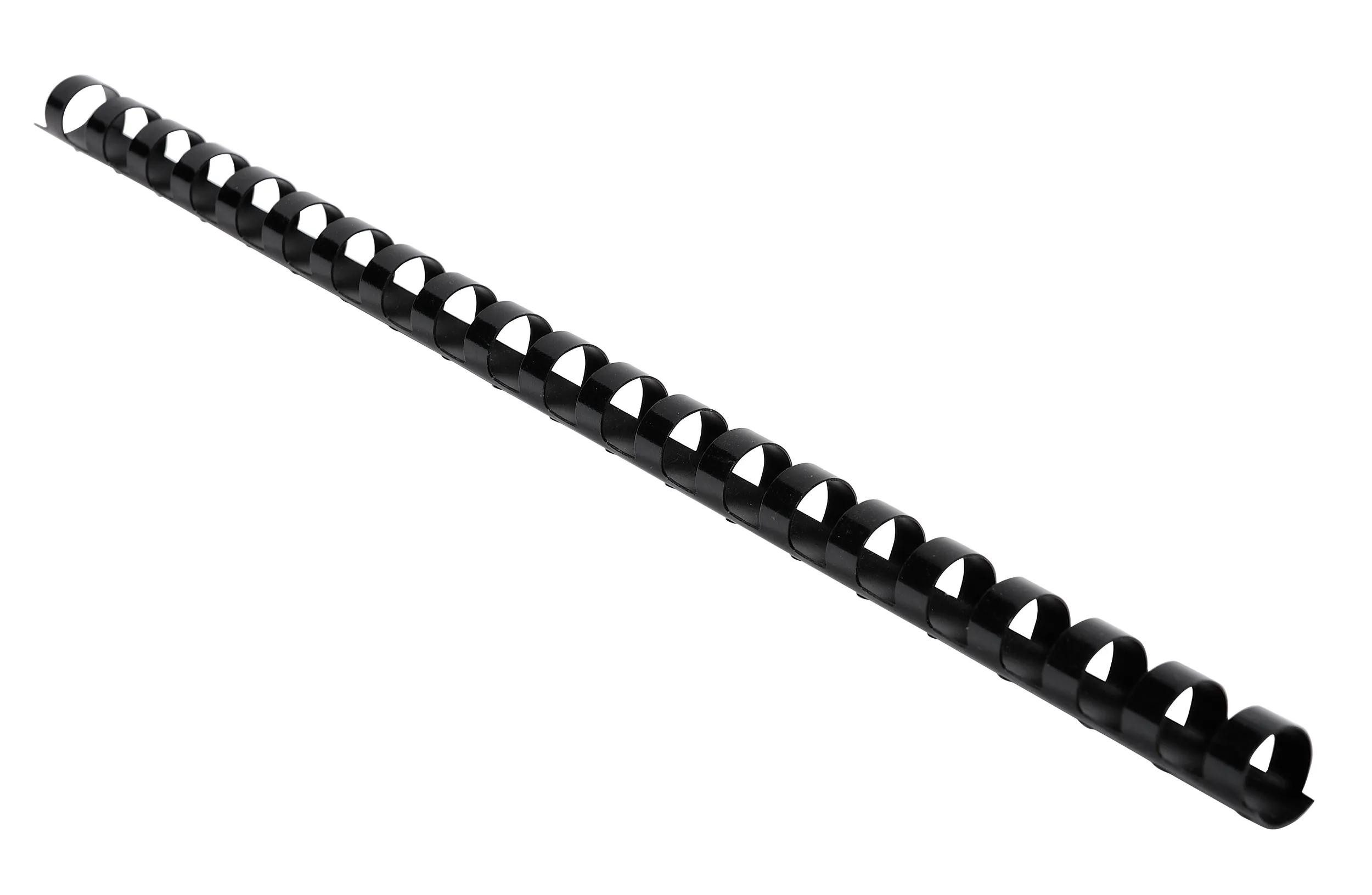 EXACOMPTA Bindegerät Schachtel + 25 Spiralen 12 mm PVC für die Bindung, A4, Schwarz, 76401E, Klemmschiene