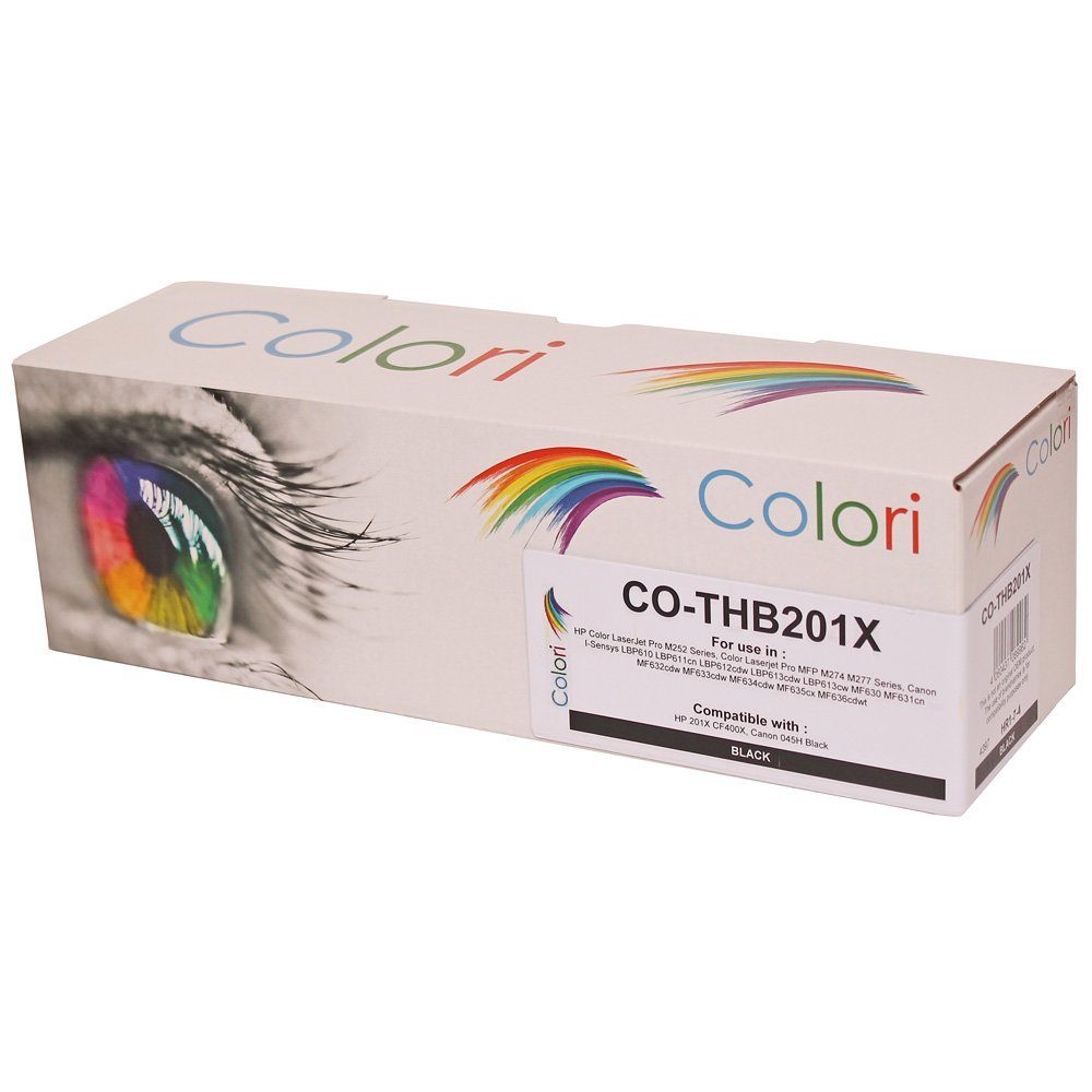 Colori Tonerkartusche, (Kompatibler Toner für HP 201X CF400X 201A CF400A Schwarz Laserjet, HP Color LaserJet Pro M252 Series, MFP M274 M277 Canon I-Sensys LBP610), LBP611cn LBP612cdw LBP613cdw LBP613cw MF630 MF631cn MF632cdw MF633cdw