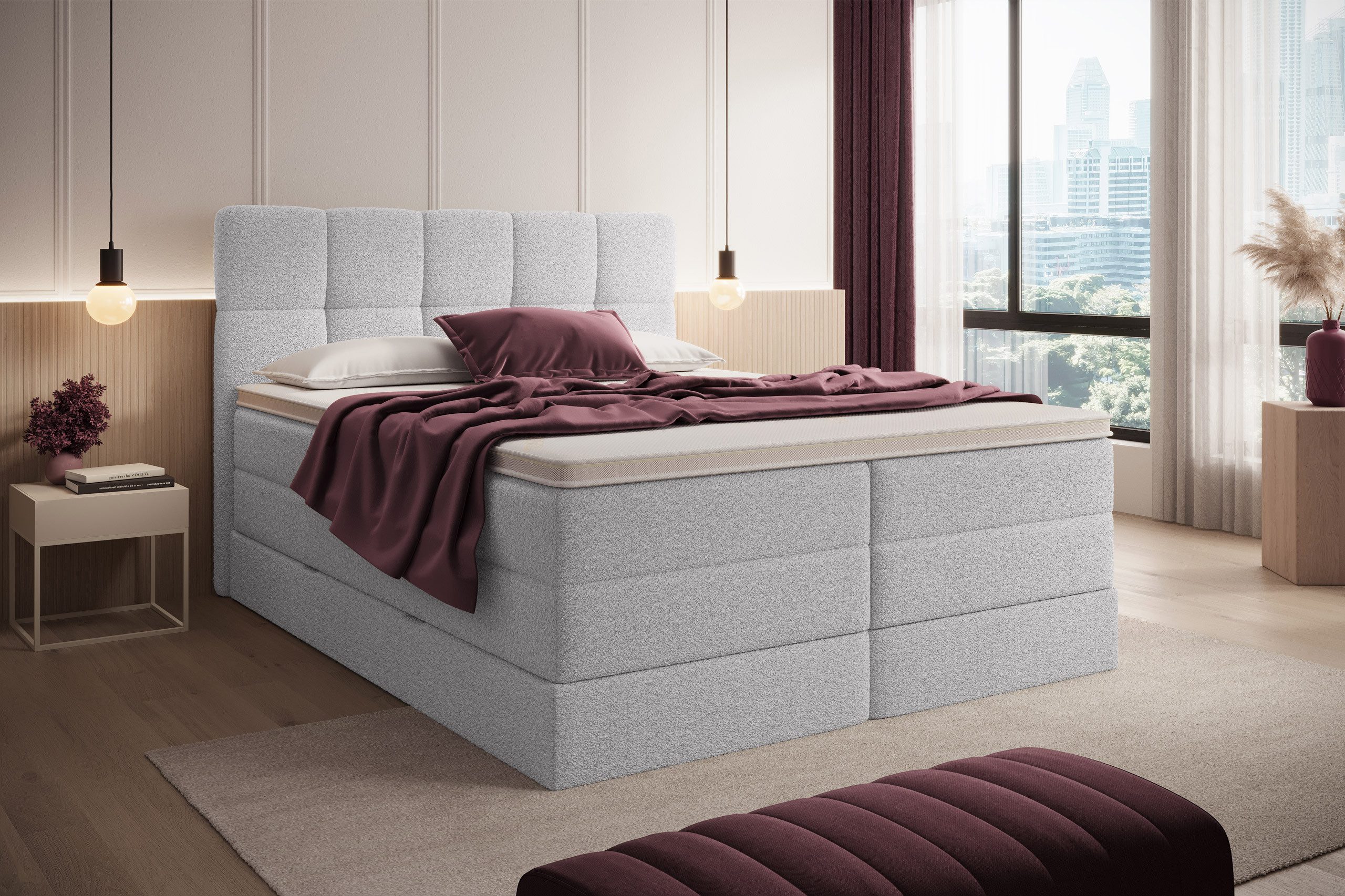wonello Boxspringbett Madison 1, mit Bettkasten, günstig online kaufen