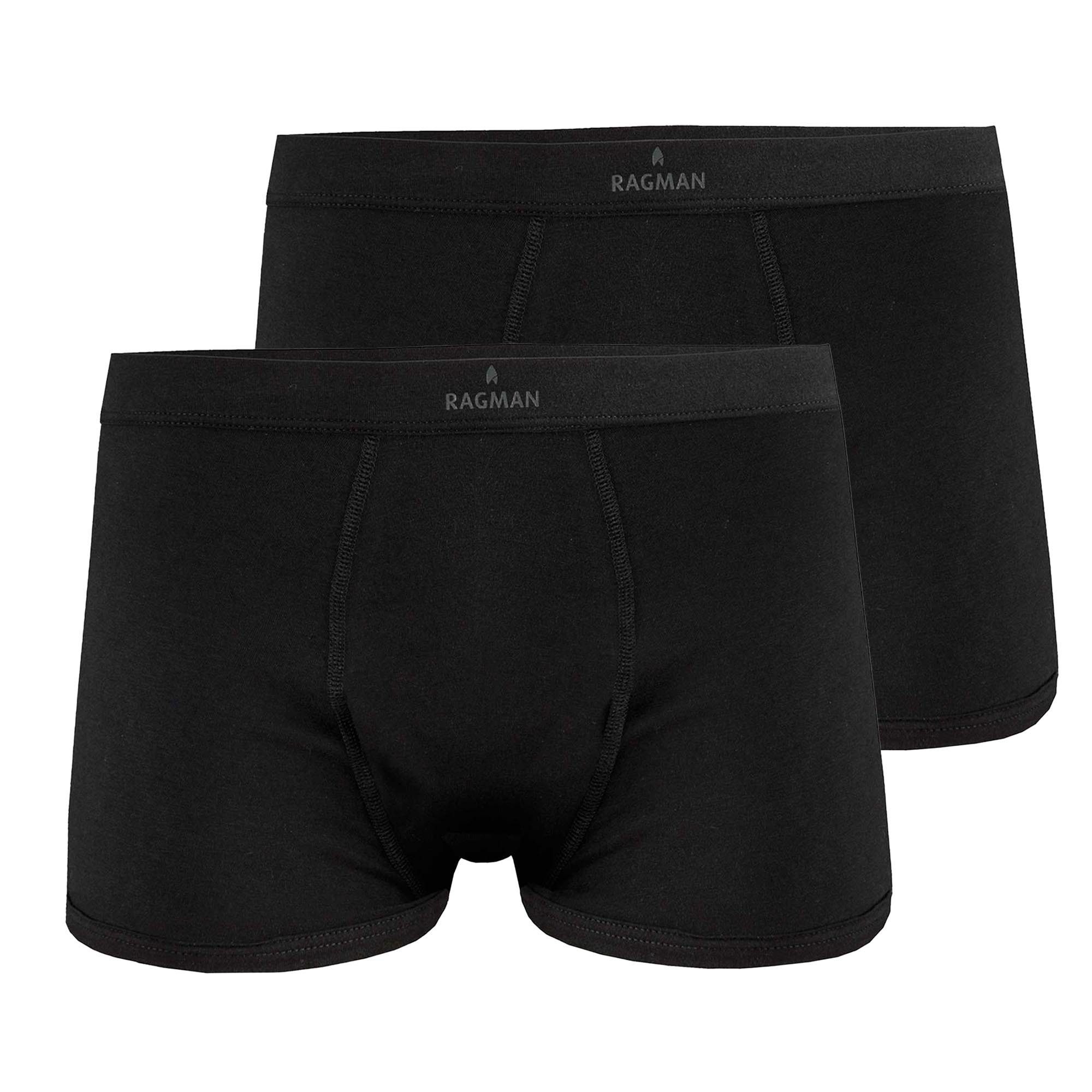 - Boxer Herren 2er Unterwäsche Boxershorts, Schwarz RAGMAN Pack