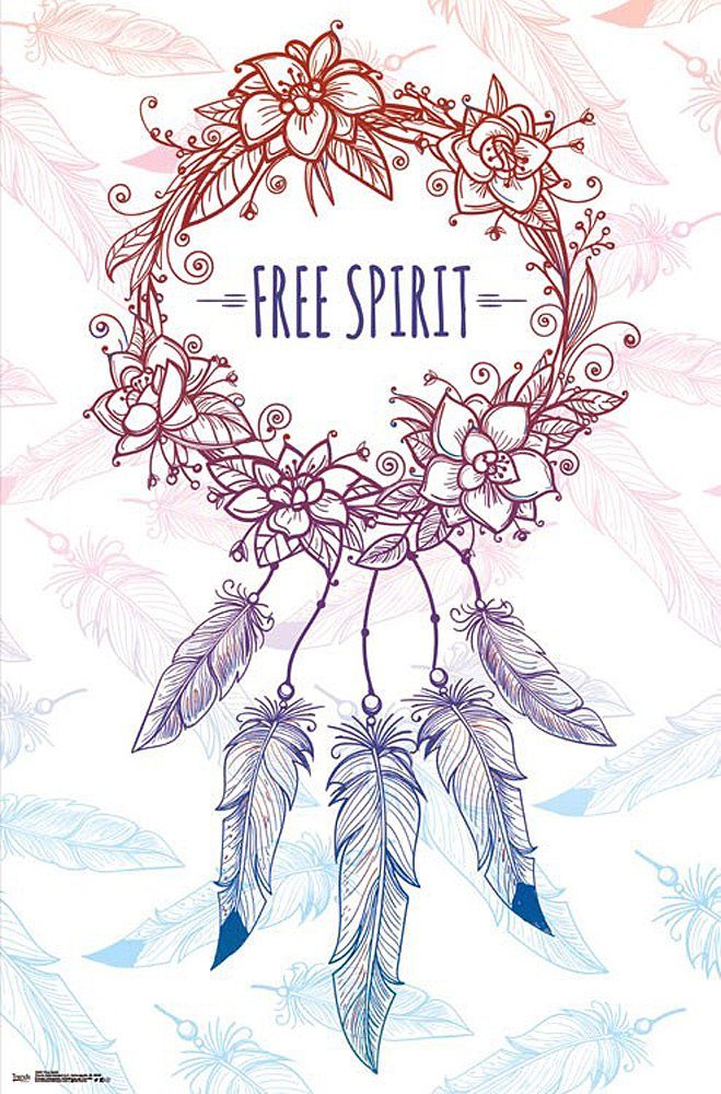 Trends International Poster Free Spirit Poster Traumfänger 55,8 x 86,5 cm