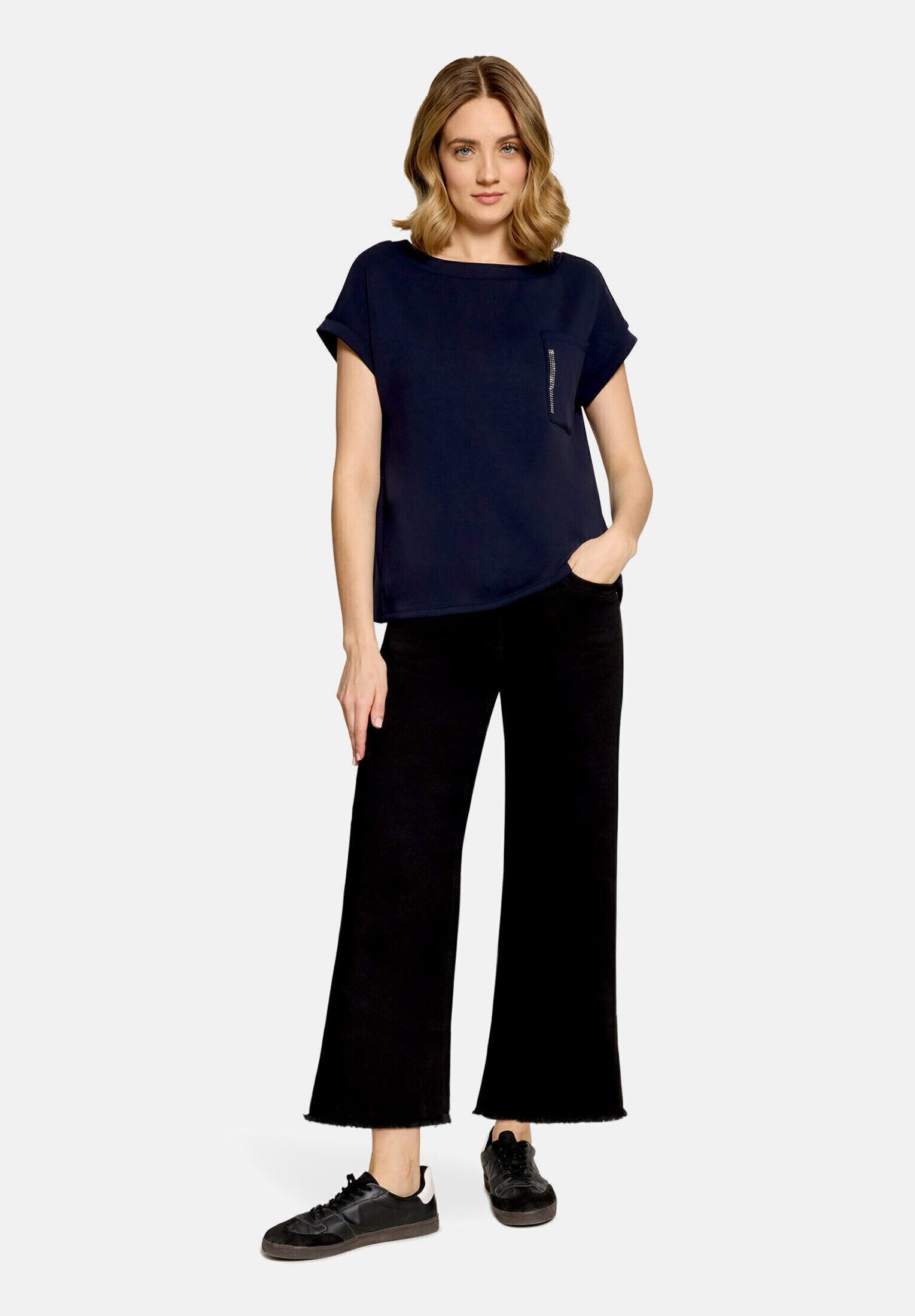Betty Barclay Kurzarmshirt Damen mit Seitenschlitzen (1-tlg)