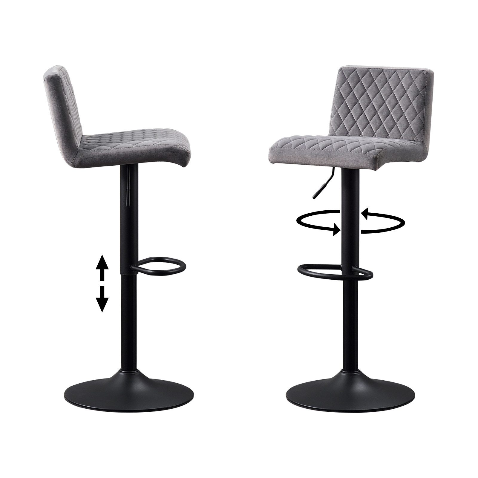 JYMTOM Barhocker 2er-Set Barhocker, höhenverstellbar, 360° günstig online kaufen