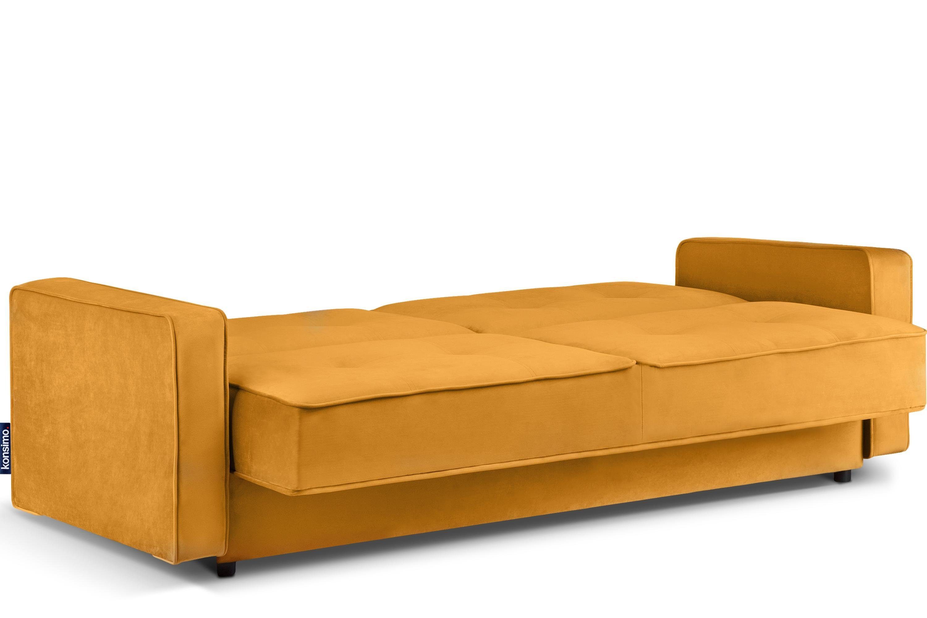 Konsimo Schlafsofa mit Schlaffunktion Liegefläche: Personen, Sofa 3 mit Wellenunterfederung, ORIO 219x90cm,