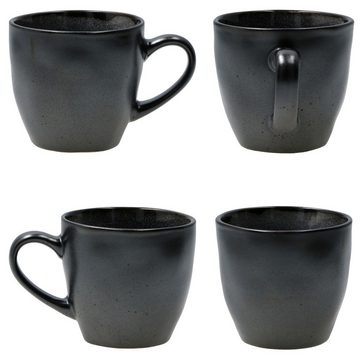 MamboCat Kaffeeservice 18tlg. Kaffeeservice Zakynthos Reactive Glaze Grey Black - 24328312