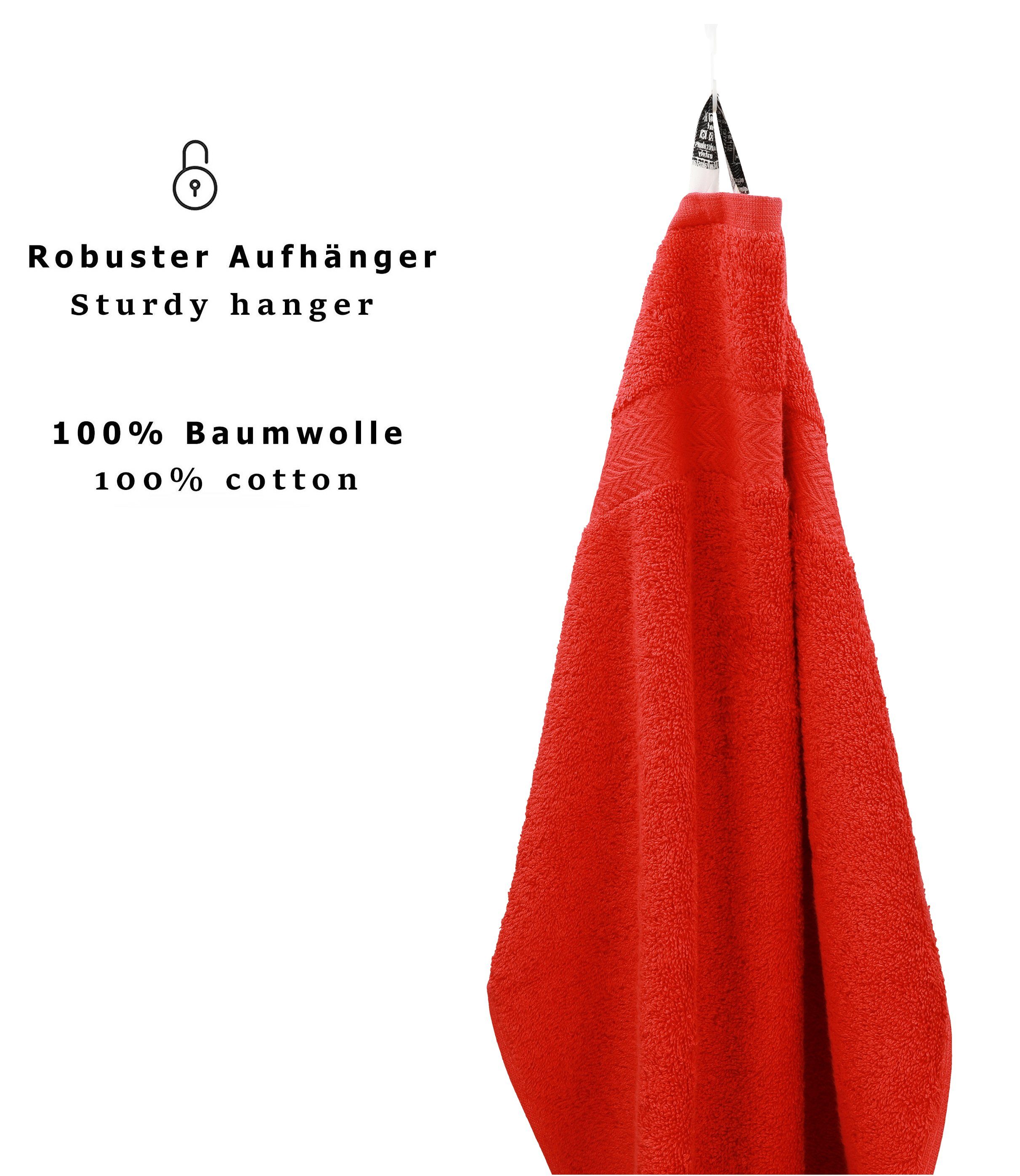 (4-tlg) Duschtücher, 4-tlg. rot Baumwolle, Set 100% und Handtücher 2 2 Handtuch PREMIUM Betz