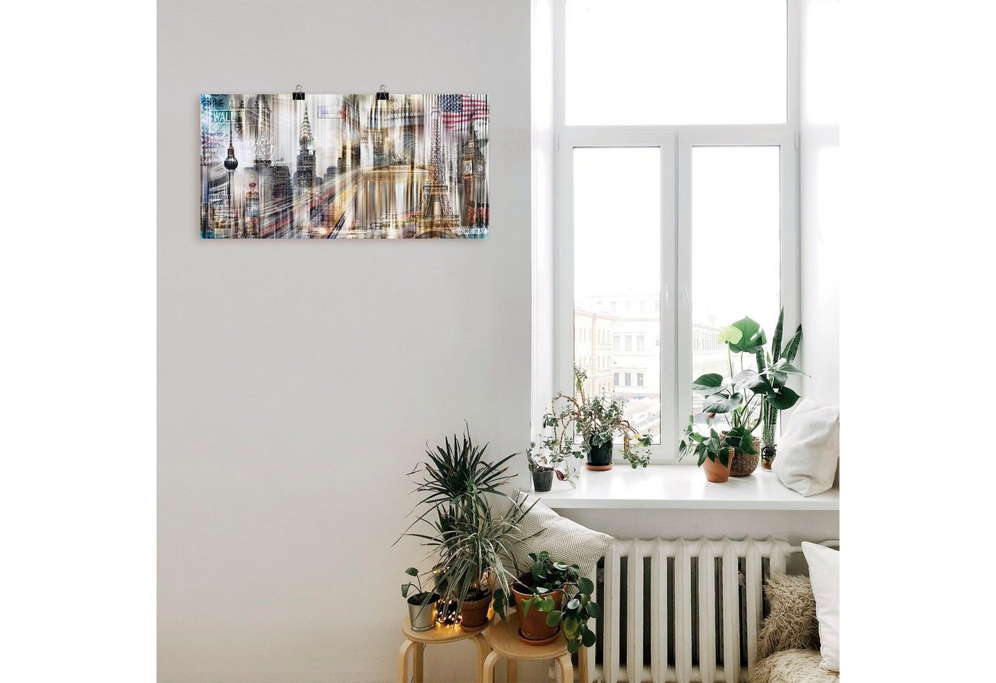 Artland Wandbild »Metropole Skyline Abstrakte Collage«, Gebäude (1 Stück), in vielen Größen & Produktarten -Leinwandbild, Poster, Wandaufkleber / Wandtattoo auch für Badezimmer geeignet-kaufen