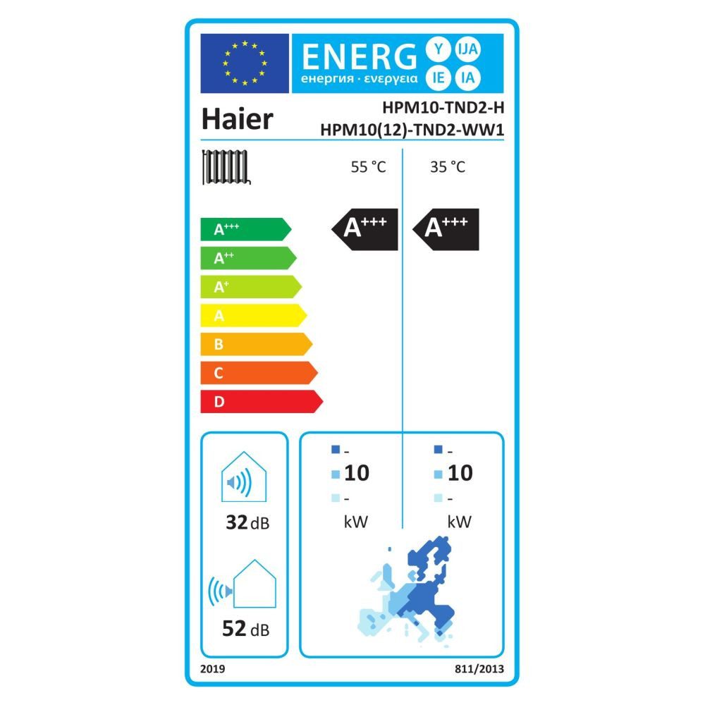 Haier Luft-Wasser-Wärmepumpe Hydro-Split Wärmepumpe 10kW Außeneinheit 400V, R290 HPM10-TND2-H
