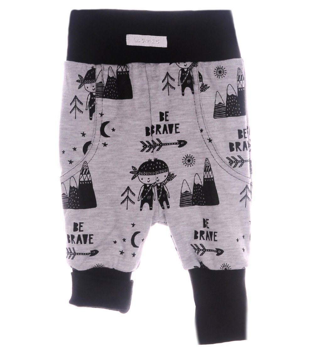 Stoffhose Hose für Baby und Kinder Mitwachshose Schlupfhose Babyhose in Grau