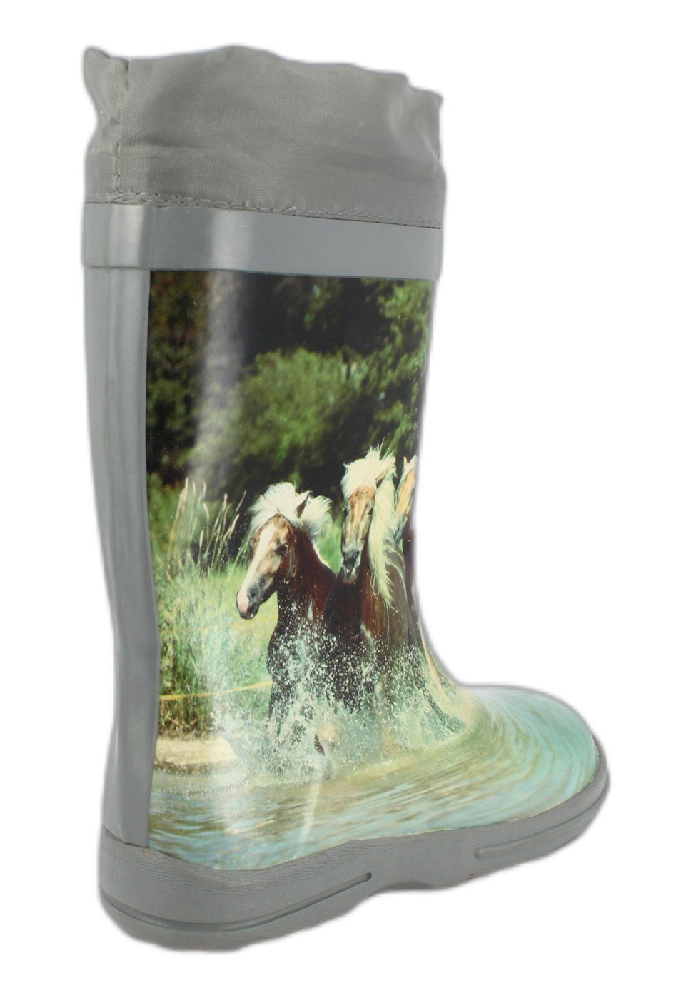 Beck Gummistiefel Pferde Gummistiefel (wasserdichter, robuster, schmaler Stiefel, für trockene Füße bei Regen und im Pferdestall) herausnehmbare Innensohle, weicher flexibler Naturkautschuk