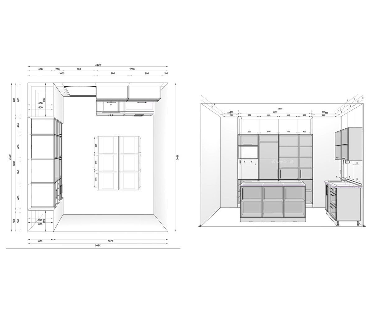 Feldmann-Wohnen Kücheninsel Kvantum, (mit Kücheninsel, Soft-Close-Funktion, Teilauszugschubladen), lava / weiß matt 14-teilig