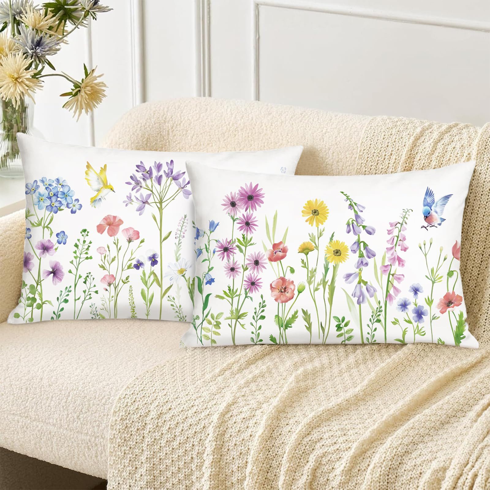 Kaket Kissenbezug Blumen Kissenbezüge, SofaKissenhülle, Heim günstig online kaufen