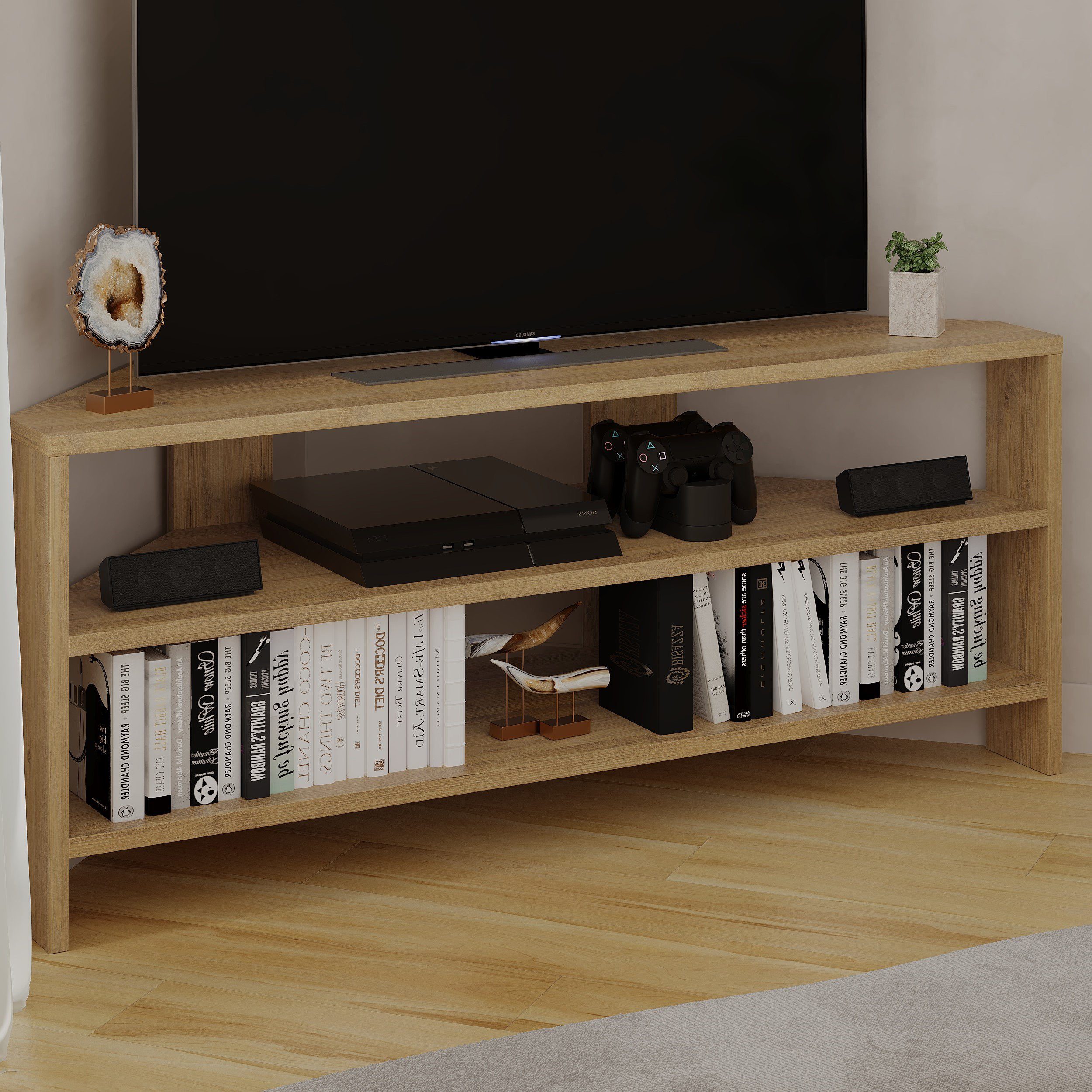 Decortie TV-Schrank Thales (1 set) Modernes Eck-Fernsehgerät Multimedia-Center, 110 x 36 x 45 cm