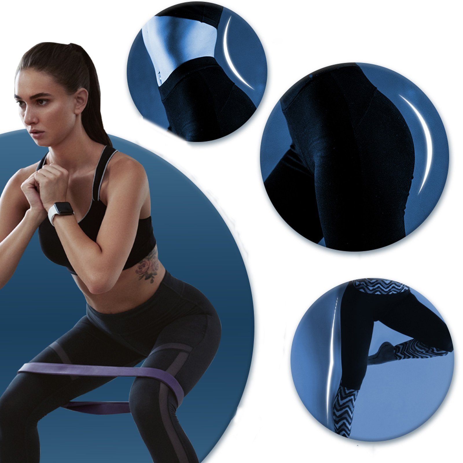 Croch Trainingsband Fitnessband Set, aus Naturlatex Widerstand und Unterstützung für Klimmzughilfe