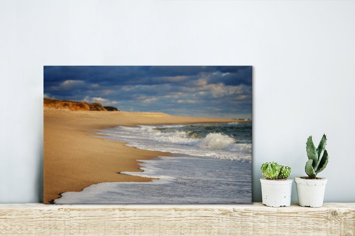 National Aufhängefertig, Wellen cm am Seashore, Cape Wanddeko, (1 Strand Leinwandbild St), 30x20 Wandbild OneMillionCanvasses® Cod Leinwandbilder, von