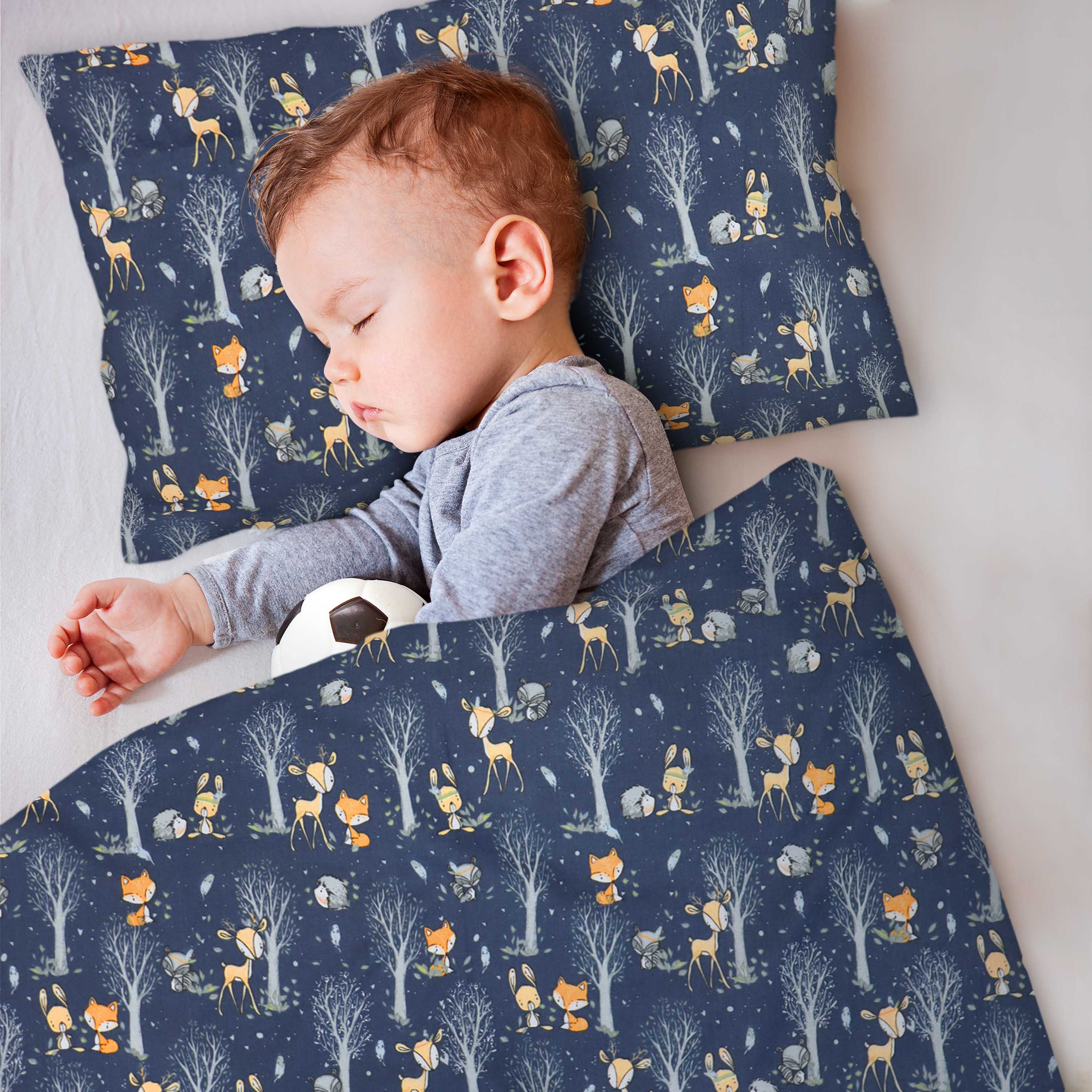 Amilian Kinderbettwäsche 100x135 - Bettwäsche Kinder - Kopfkissenbezug 40x60 cm Babybettwäsche, 2 teilig, 100% Baumwolle, für Mädchen und Jungen – Bild 3 von 5