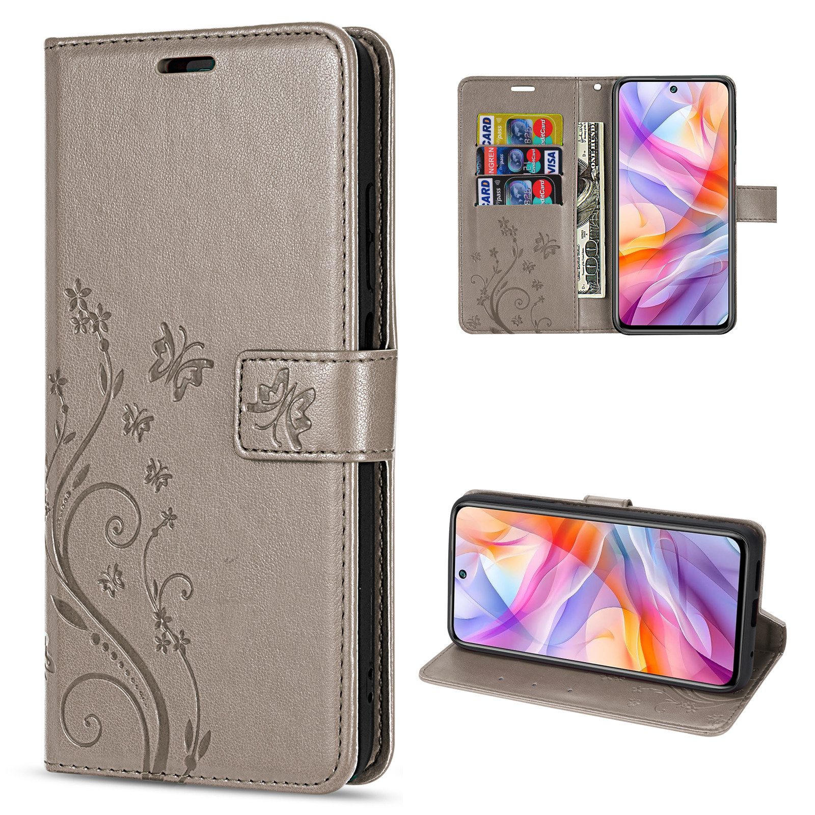 betterfon Handyhülle Handytasche für ZTE Blade V70 Vita Klapphülle mit Kartenfächern, Bookstyle-Hülle mit Magnetverschluss, Smartstand & Kunstleder