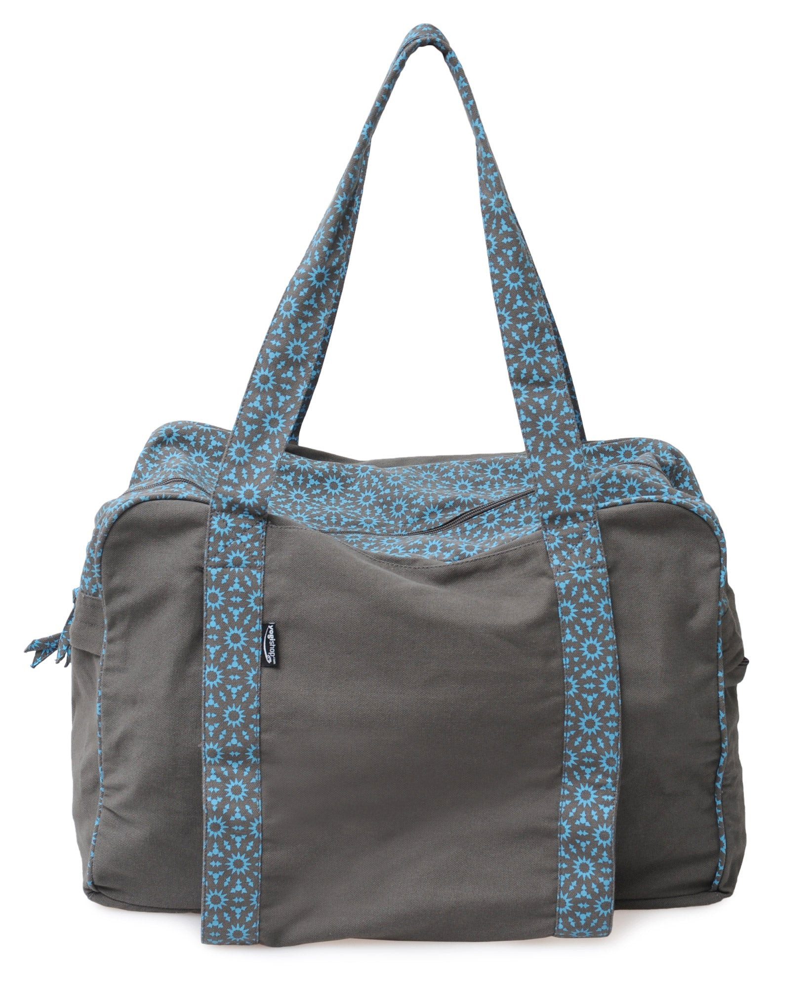 Yogishop Yogatasche Yogatasche twin bag - take me two - taupe/turquoise (Standard, 1-tlg., Standard), Matte außen, viel Platz innen: Die neue twin bag Yogamattentasche