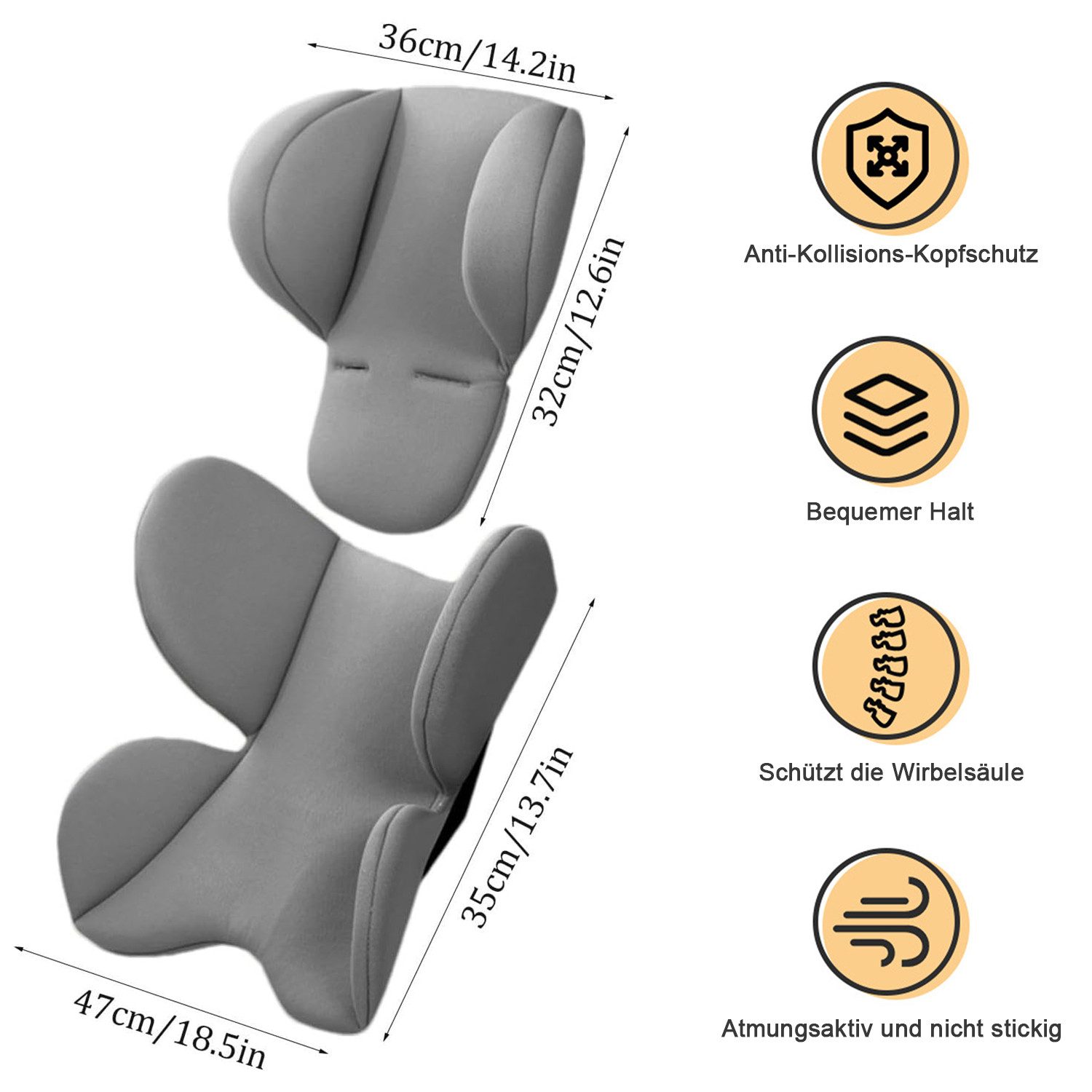 Refined Living Kinderwagen-Sitzauflage Baby-Autositzkissen Baby Autositz günstig online kaufen