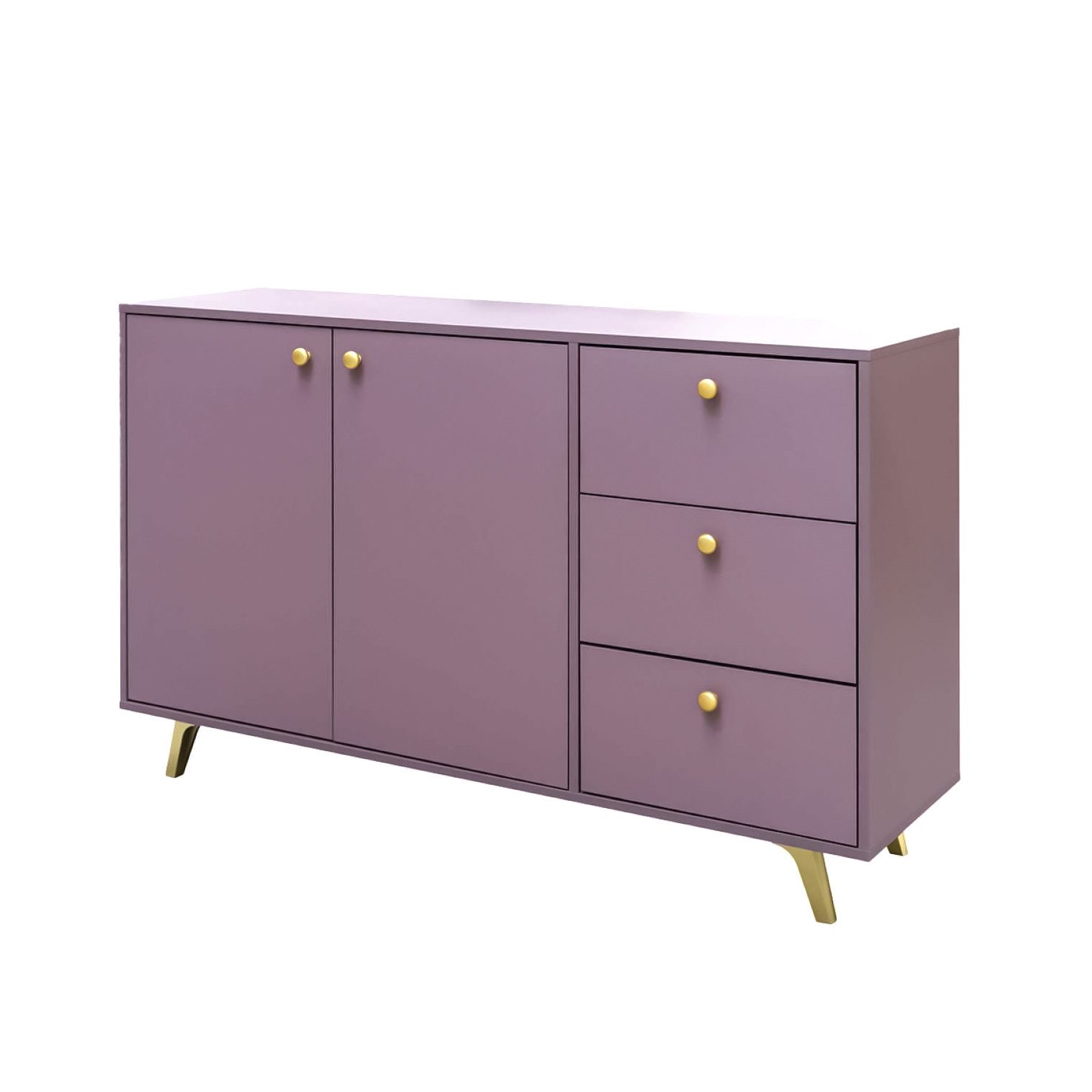 Masseno Kommode GALIO 140 cm Sideboard mit 4 Türen Violet