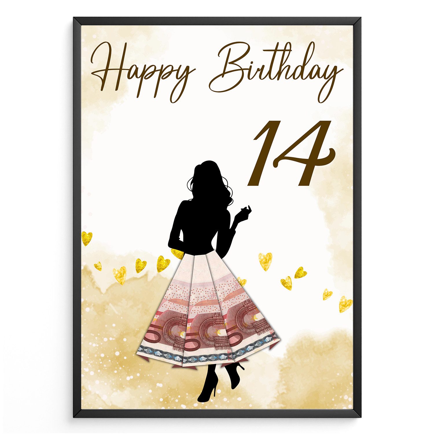 Tigerlino Poster Geldgeschenk Geburtstag Frauen Geburtstagsgeschenk günstig online kaufen