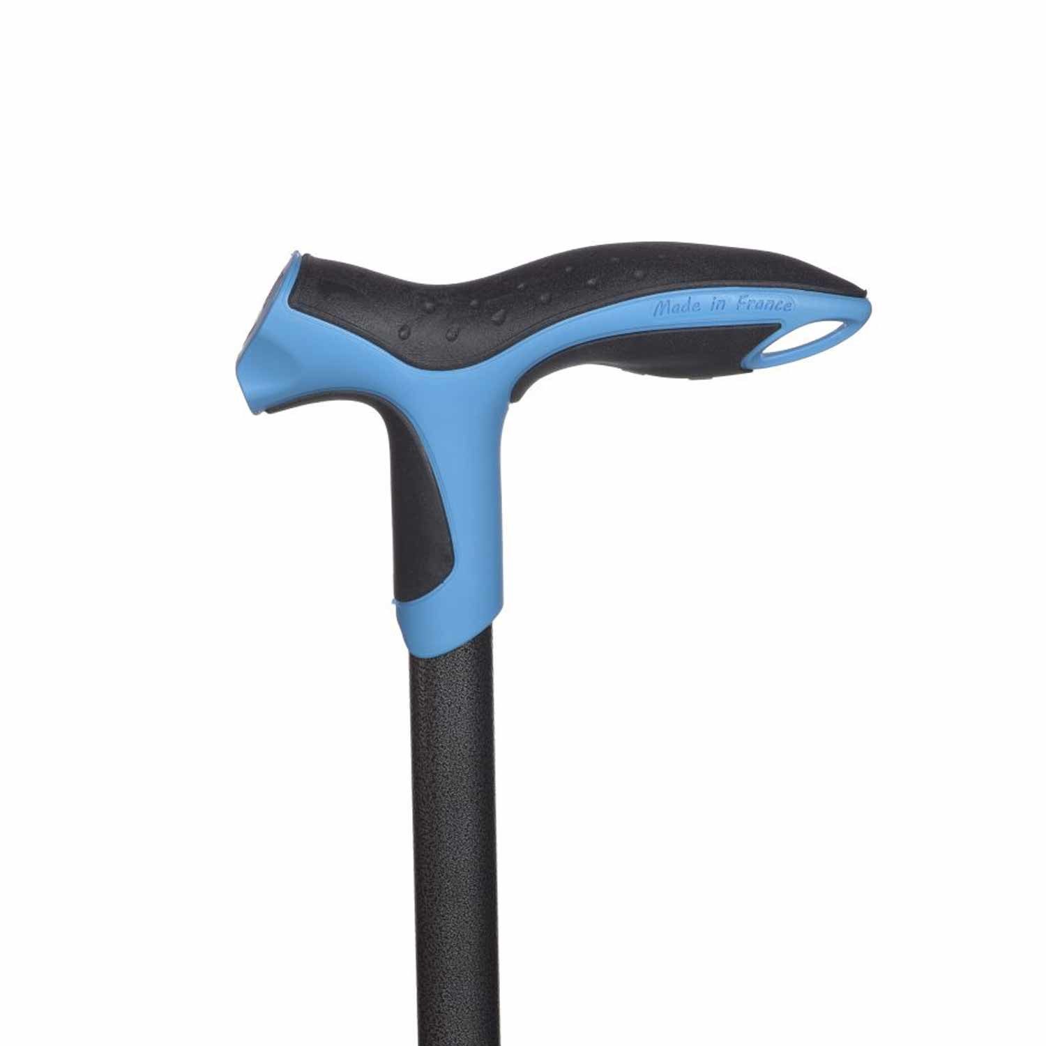 Antar Medizin GmbH Gehstock Antar Soft Step Gehstock blau höhenverstellbar Aluminium, Einzelartikel, 1-tlg., 1 Stück, 14-fach höhenverstellbar, ergonomischer Griff, bis 130 kg belastbar