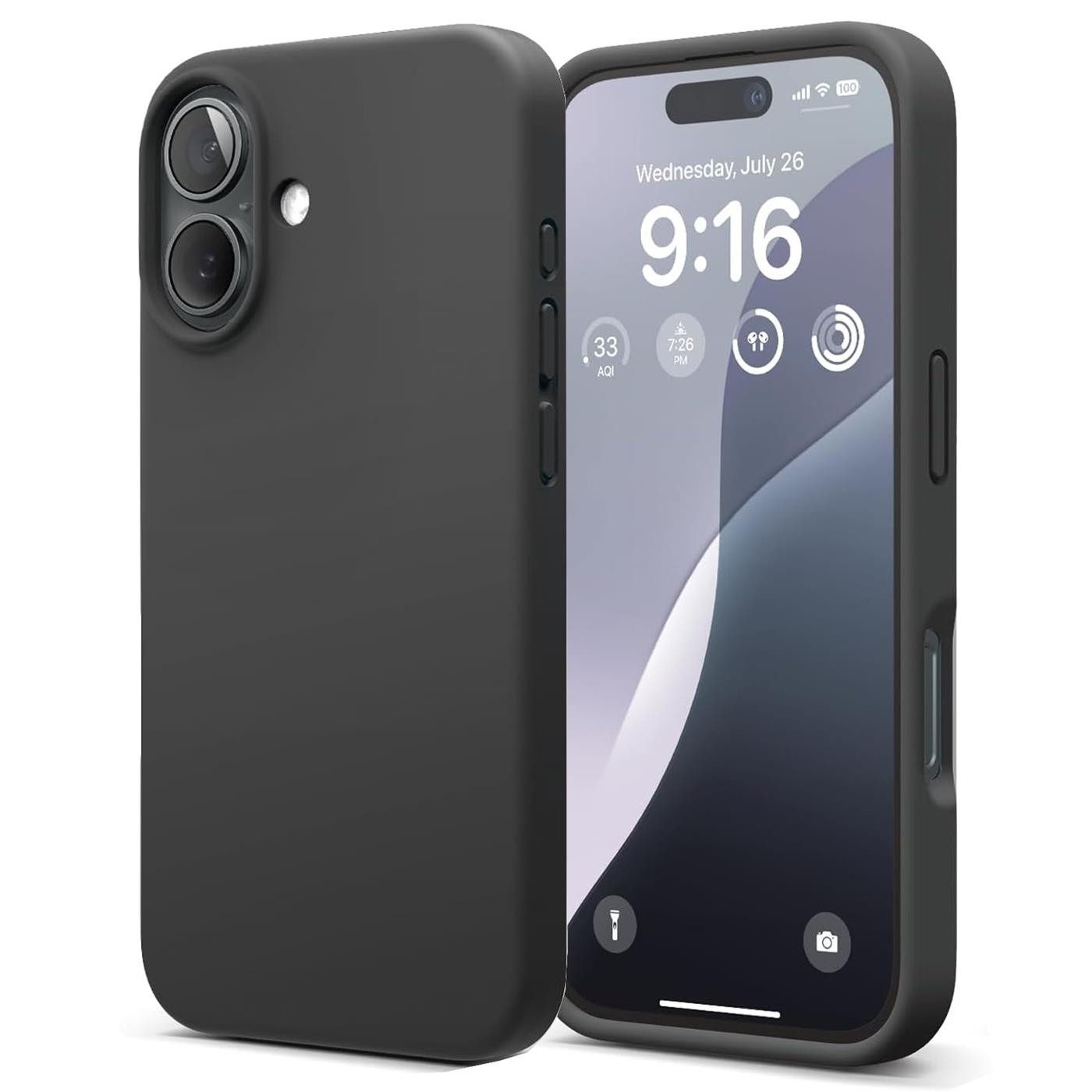 CoolGadget Handyhülle Silikon Colour Series Slim Case für Apple iPhone 17 6,3 Zoll, Hülle weich Handy Cover für iPhone 17 Schutzhülle Innenfleece