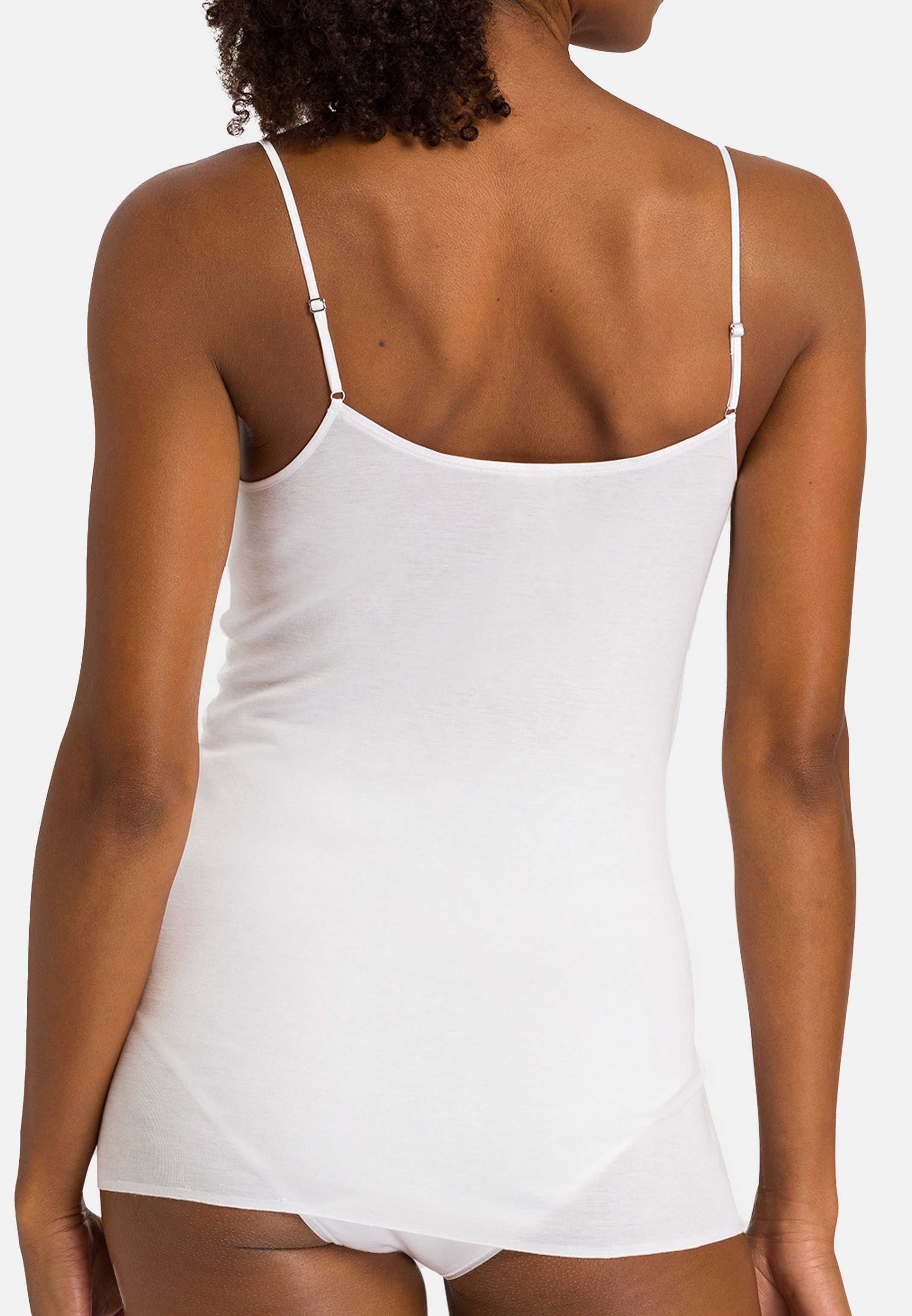 Hanro Unterhemd Cotton Seamless (1-St) Spaghetti Top - Baumwolle - Nahtlos - Angenehm auf der Haut