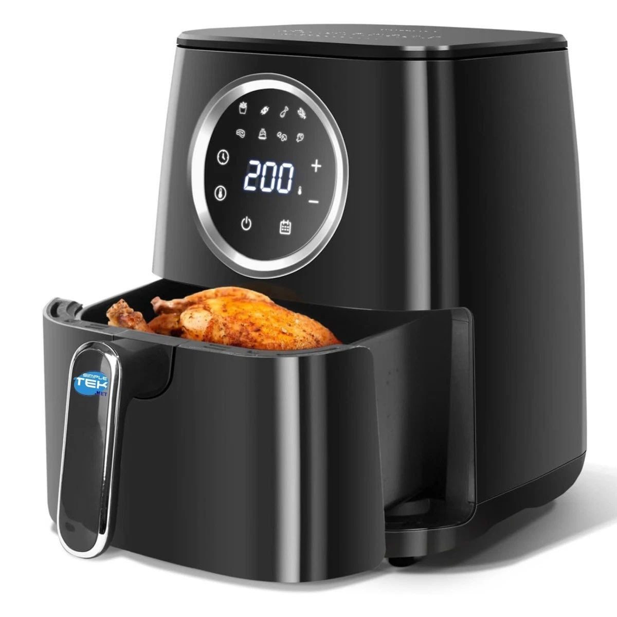 Aigostar Heißluftfritteuse, Knusprig ohne Öl dank 360° Heißluft und 4,2L Kapazität