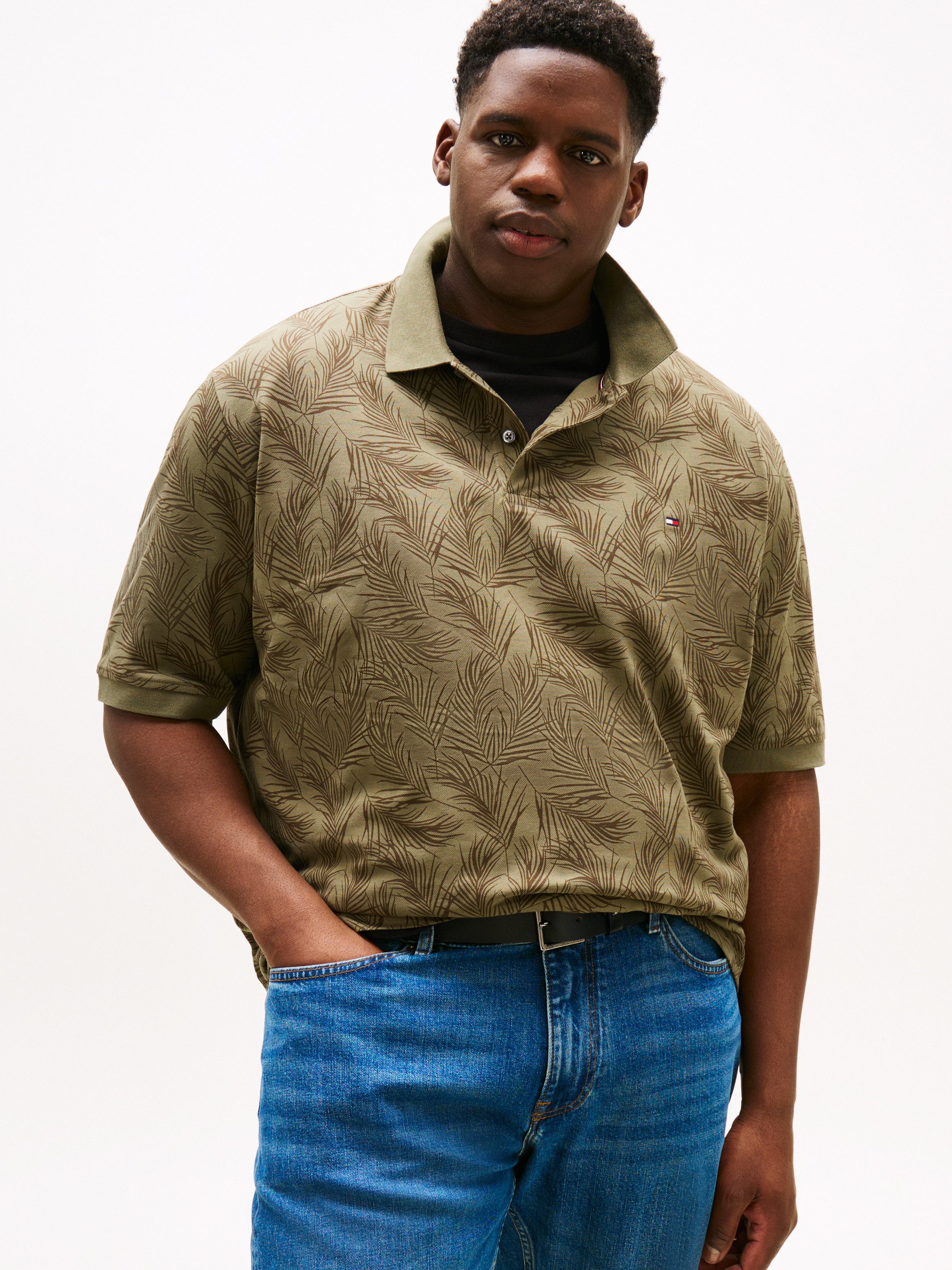 Tommy Hilfiger Big & Tall Poloshirt BT-LEAF AOP REG POLO-B Große Größen günstig online kaufen