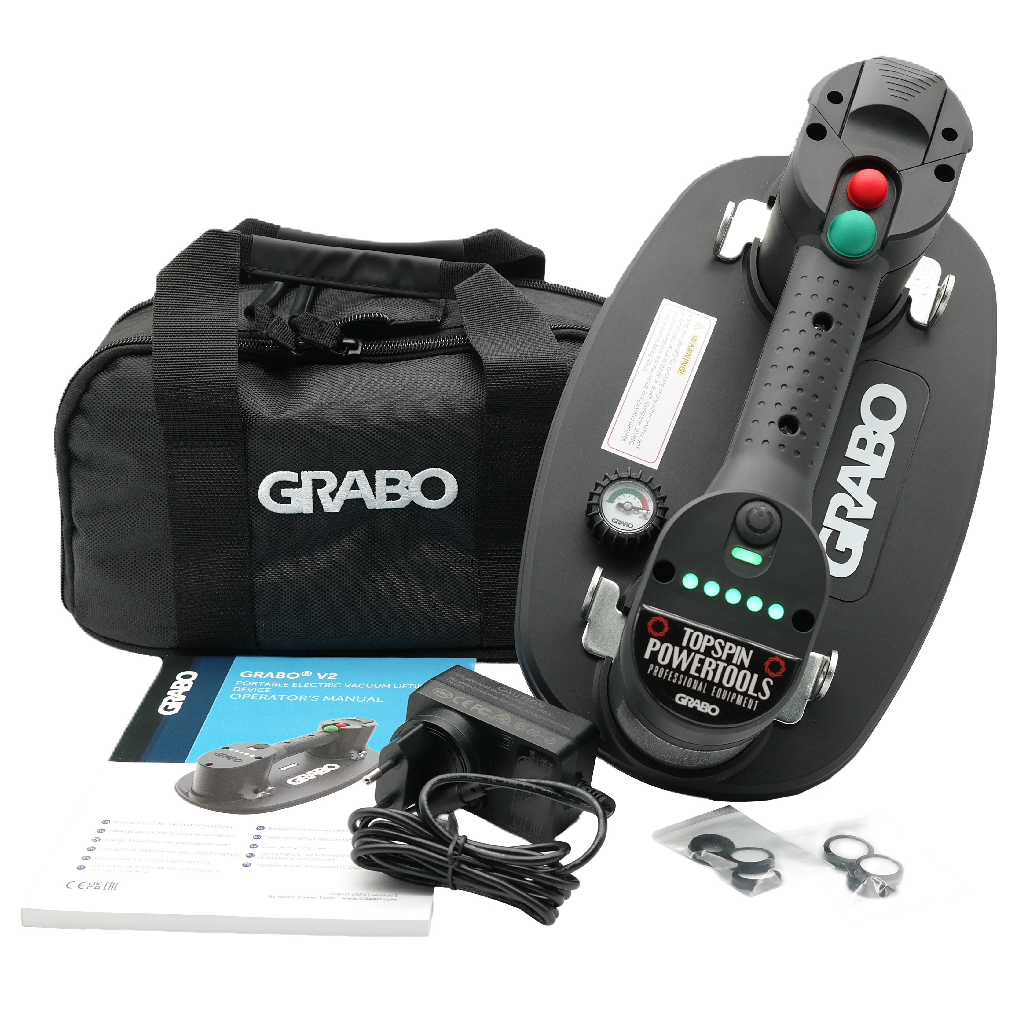 GRABO Saugheber GRABO Plus V2-Neue Version des Akku Vakuum Saugheber., max. 120 kg Traglast, -], mit automatischen Nachsaugen – Bild 3 von 5