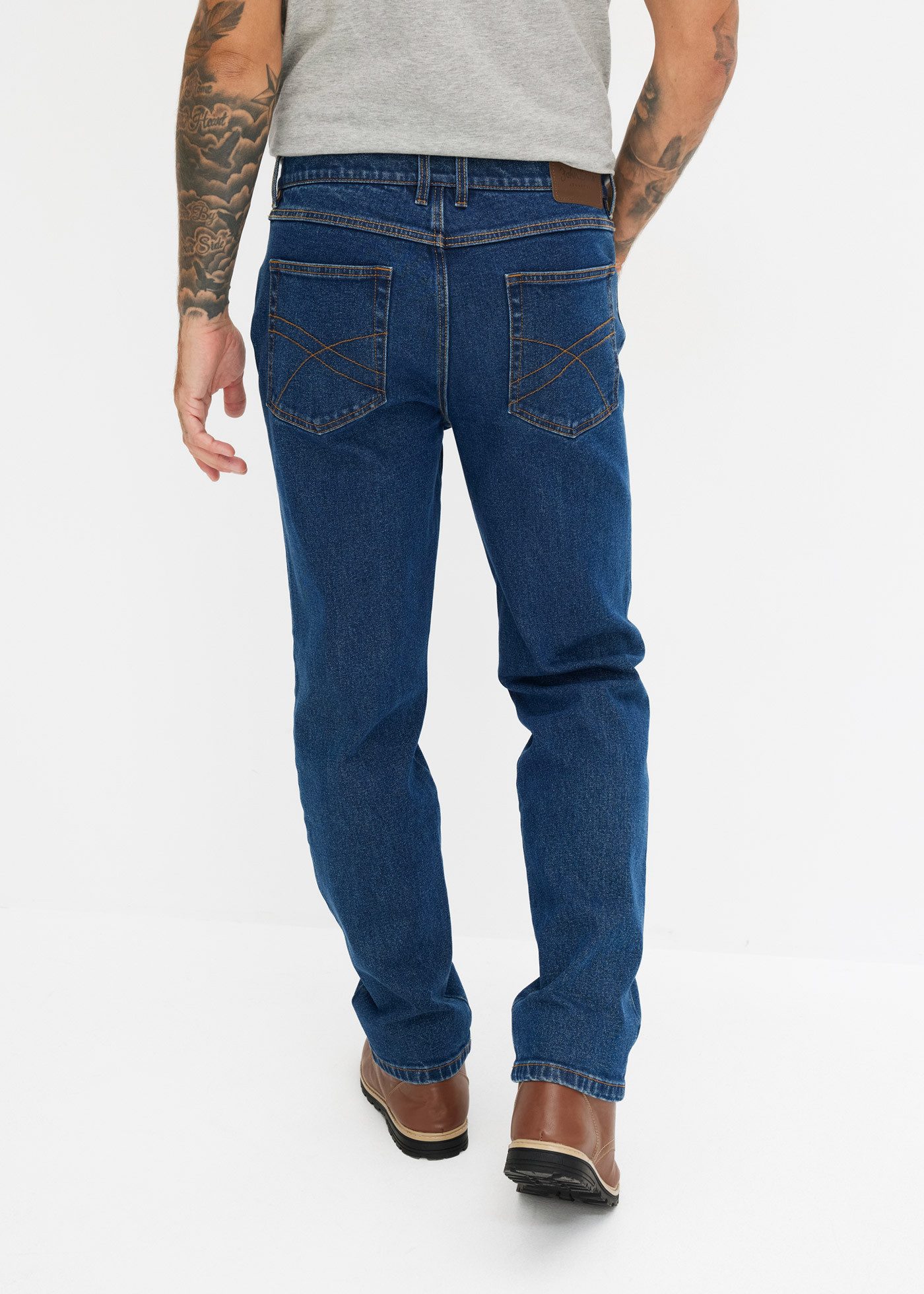 bonprix Gerade Jeans klassische Passform, aus Baumwolle mit Elasthan