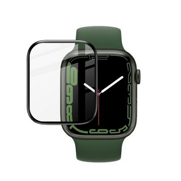 Protectorking Schutzfolie 1x Plexiglas für Apple Watch 7/ 8 41mm FULL CURVED Displayschutz Panze, (1-Stück), Rand