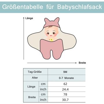 Babydecke Baby Einschlagdecke, Baby Kuscheldecke, Schlafsack Baby, Baby Ja, 84*70cm, (0-7 Monate), Blau, Khaki, Rosa