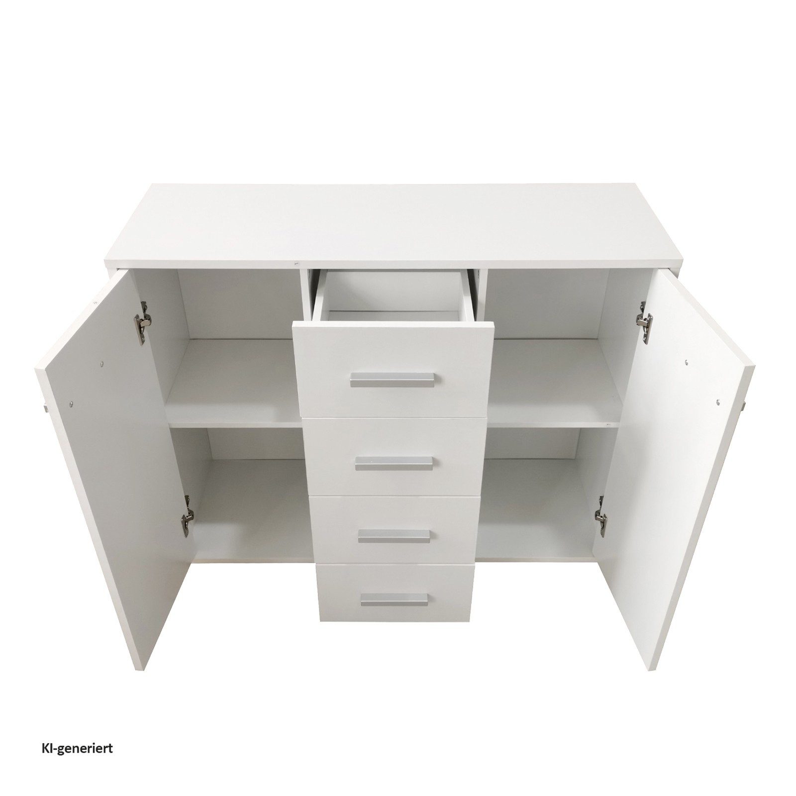 HTI-Living Sideboard Sideboard Nina mit 4 Schubladen Weiß (Stück, 1 St., 1 Sideboard), Anrichte Kommode Schrank – Bild 3 von 3