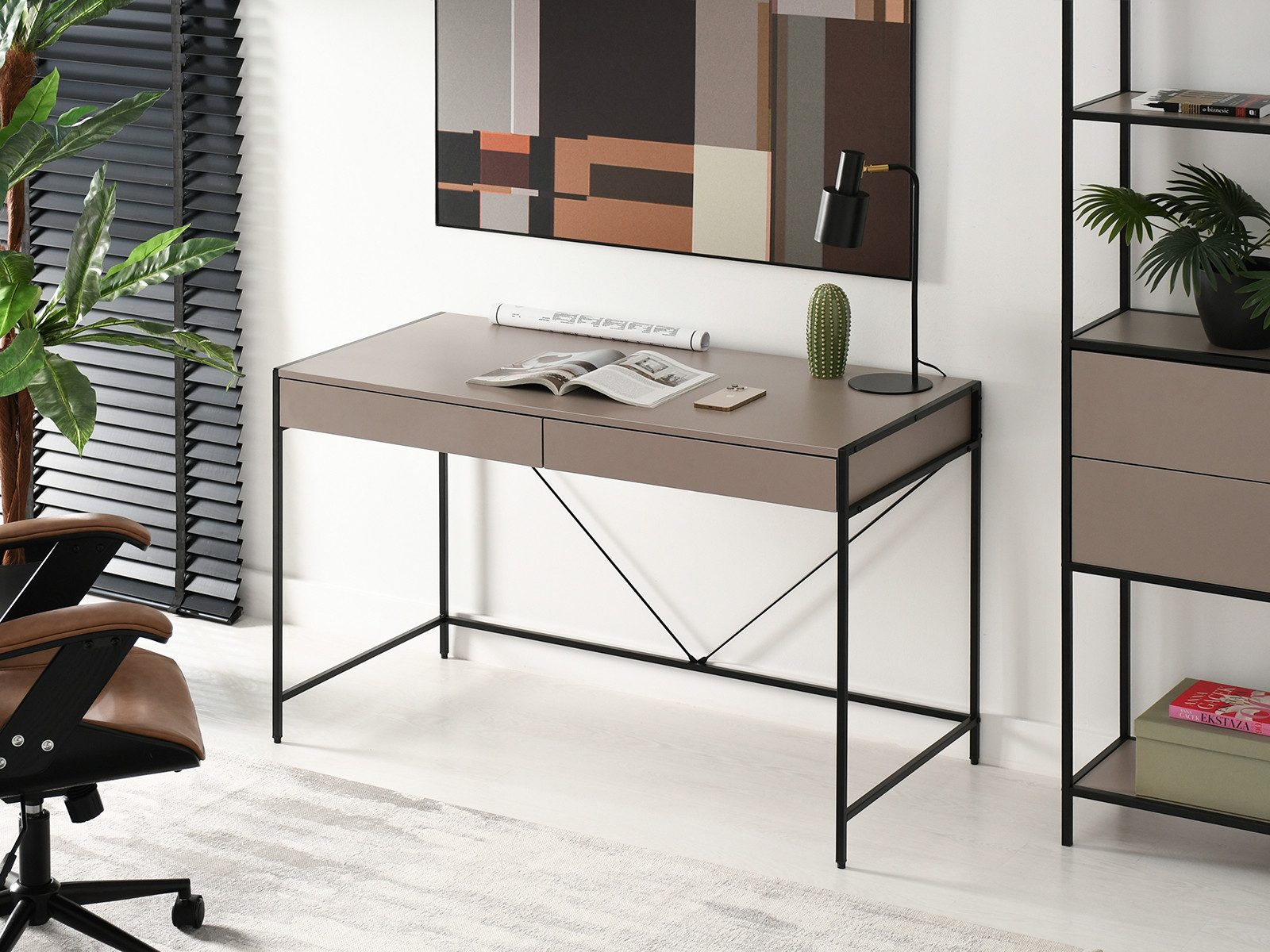 Compleo Schreibtisch mit 2 Schubladen, Breite: 123 cm, Modern design günstig online kaufen