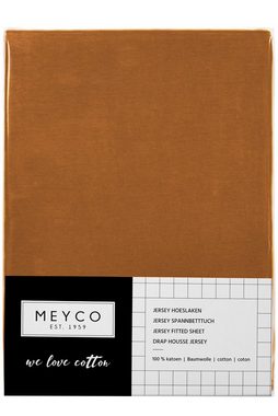 Spannbettlaken Uni Camel, Meyco Baby, Jersey, Gummizug: Rundum, (1 Stück), 40x80/90cm