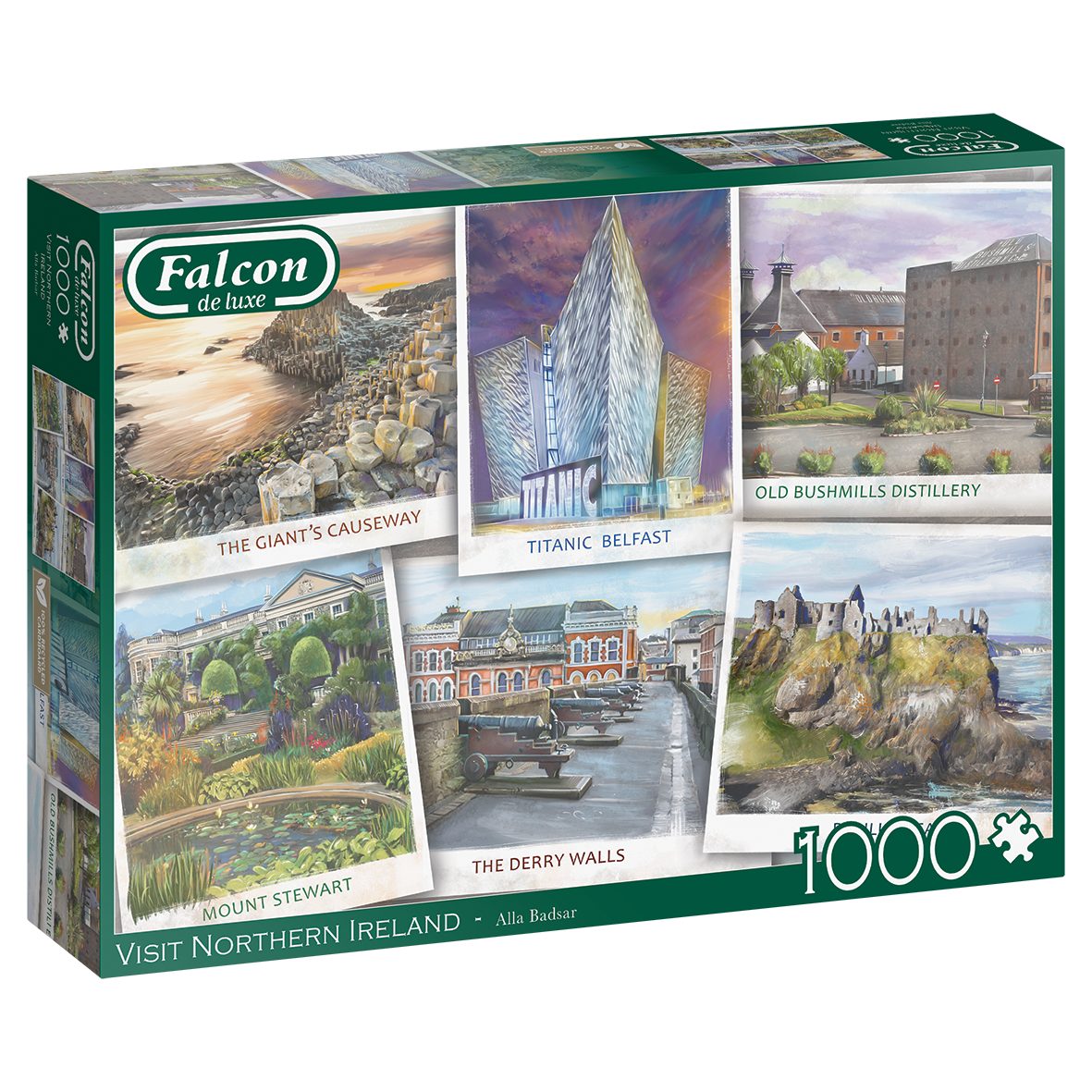 Jumbo Spiele Puzzle Falcon de luxe Visit Northern Ireland 1000 Teile Puzzle, 1000 Puzzleteile, Made in Europe
