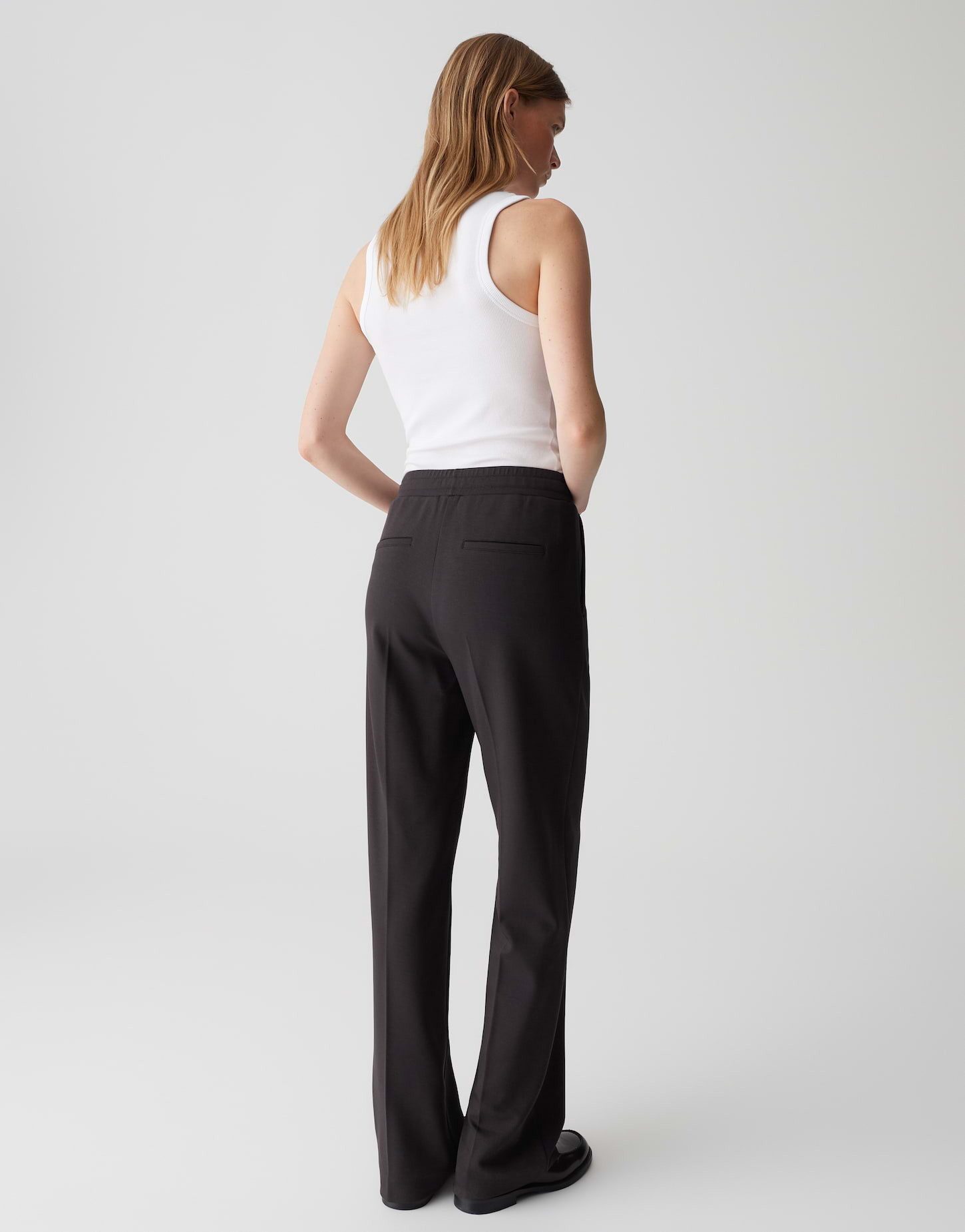 OPUS PANTS Stoffhose MACIE mit elastischem Komfortbund Long, Tencel, elastischer Gummibund