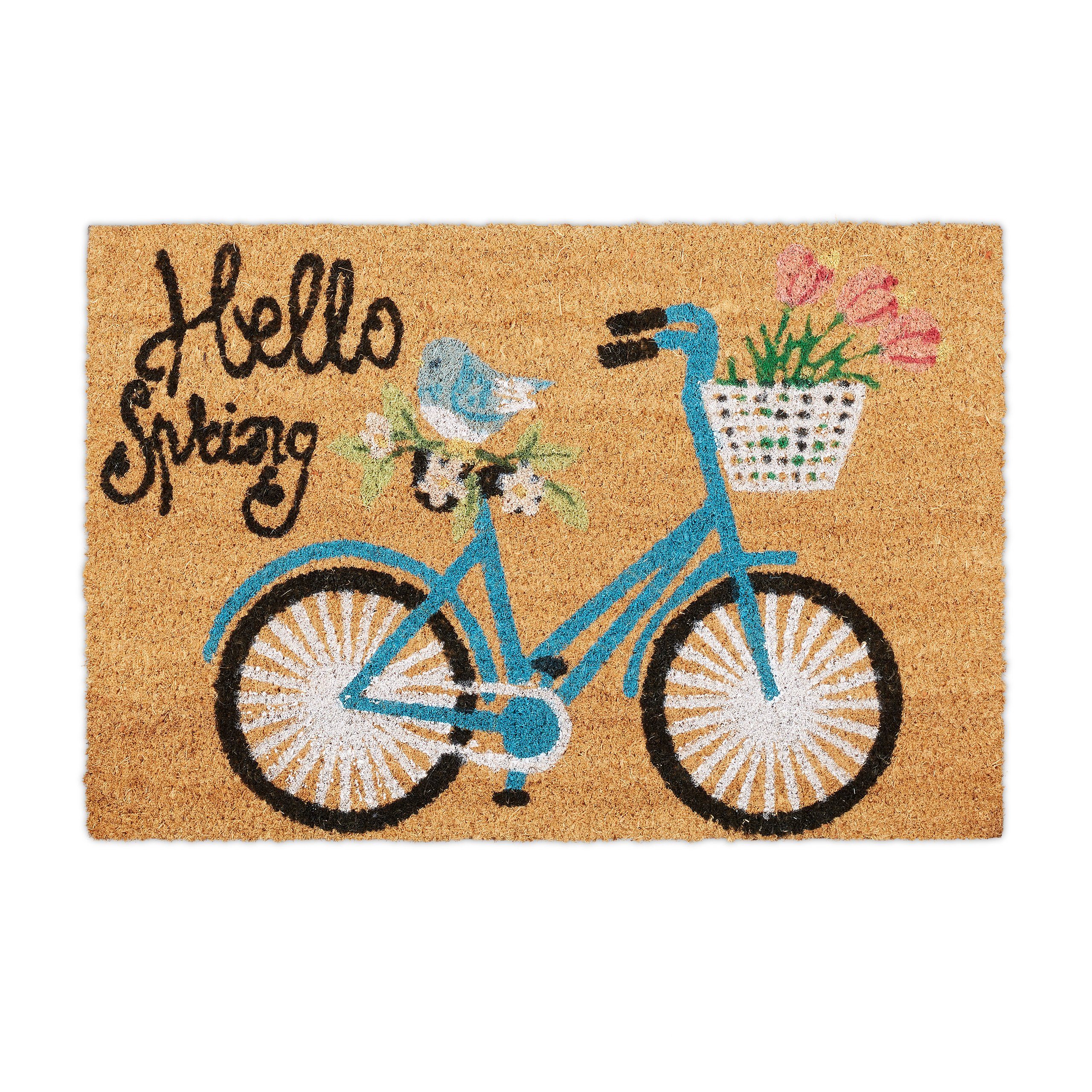 relaxdays Fußmatte Kokos Hello Spring, Höhe: günstig online kaufen