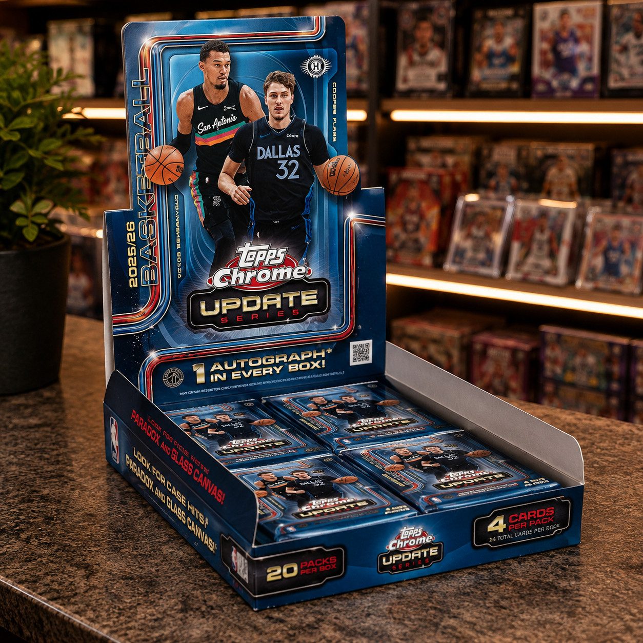 Topps Sammelkarte 2025-26 Topps Chrome NBA Update Series Hobby Box Englisch