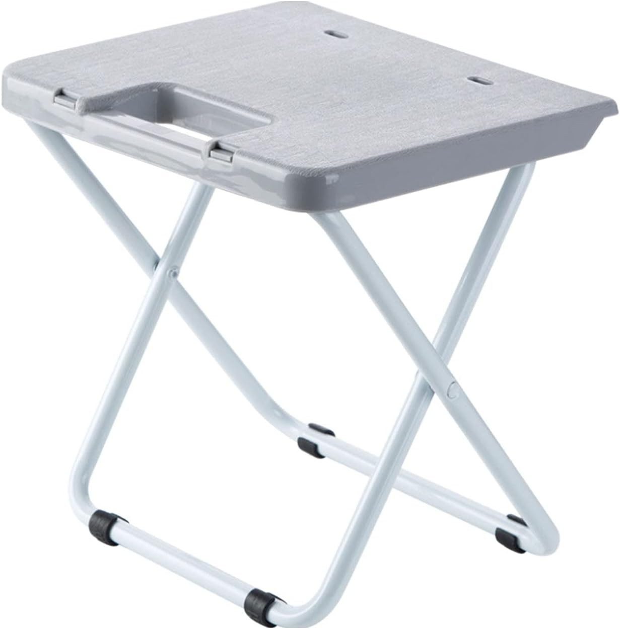 Campinghocker Klapphocker Faltbar, Camping Hocker Outdoor, Kleiner Tragbarer (Grau)