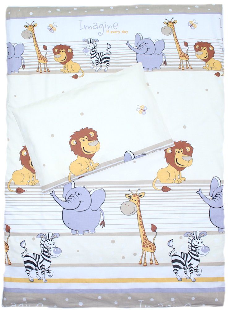 Babybettwäsche 2 teilige Baby Kinder Bettwäsche 100% Baumwolle 100x135 cm