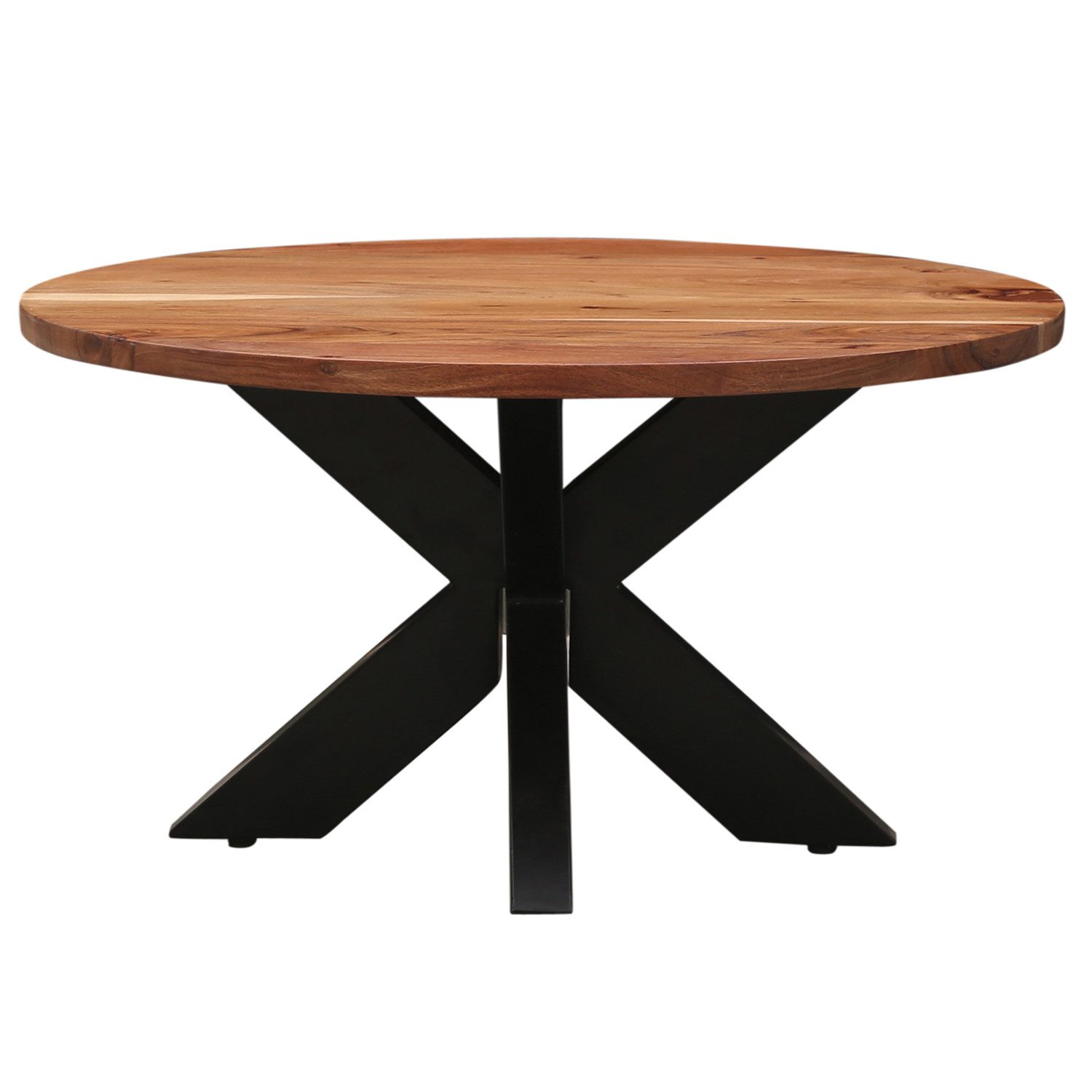 Marrakesch Orient & Mediterran Interior Couchtisch Industrial Couchtisch Abele handgemacht aus Metall & Holz massiv 70 cm (1-St), Handarbeit