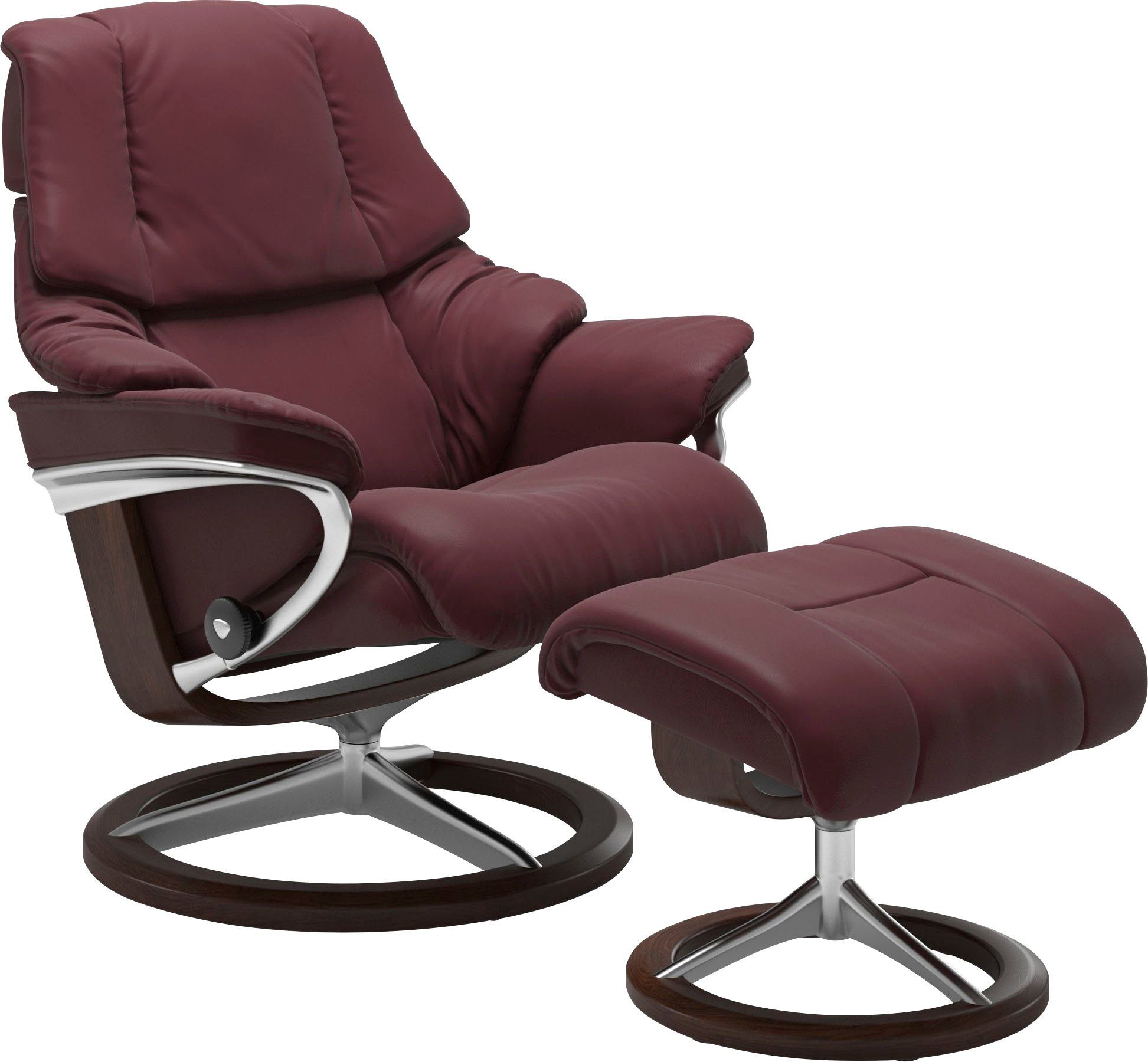 Stressless® Relaxsessel Reno (Set, Relaxsessel mit Hocker), mit Hocker, mit Signature Base, Розмір S, M & L, Gestell Braun