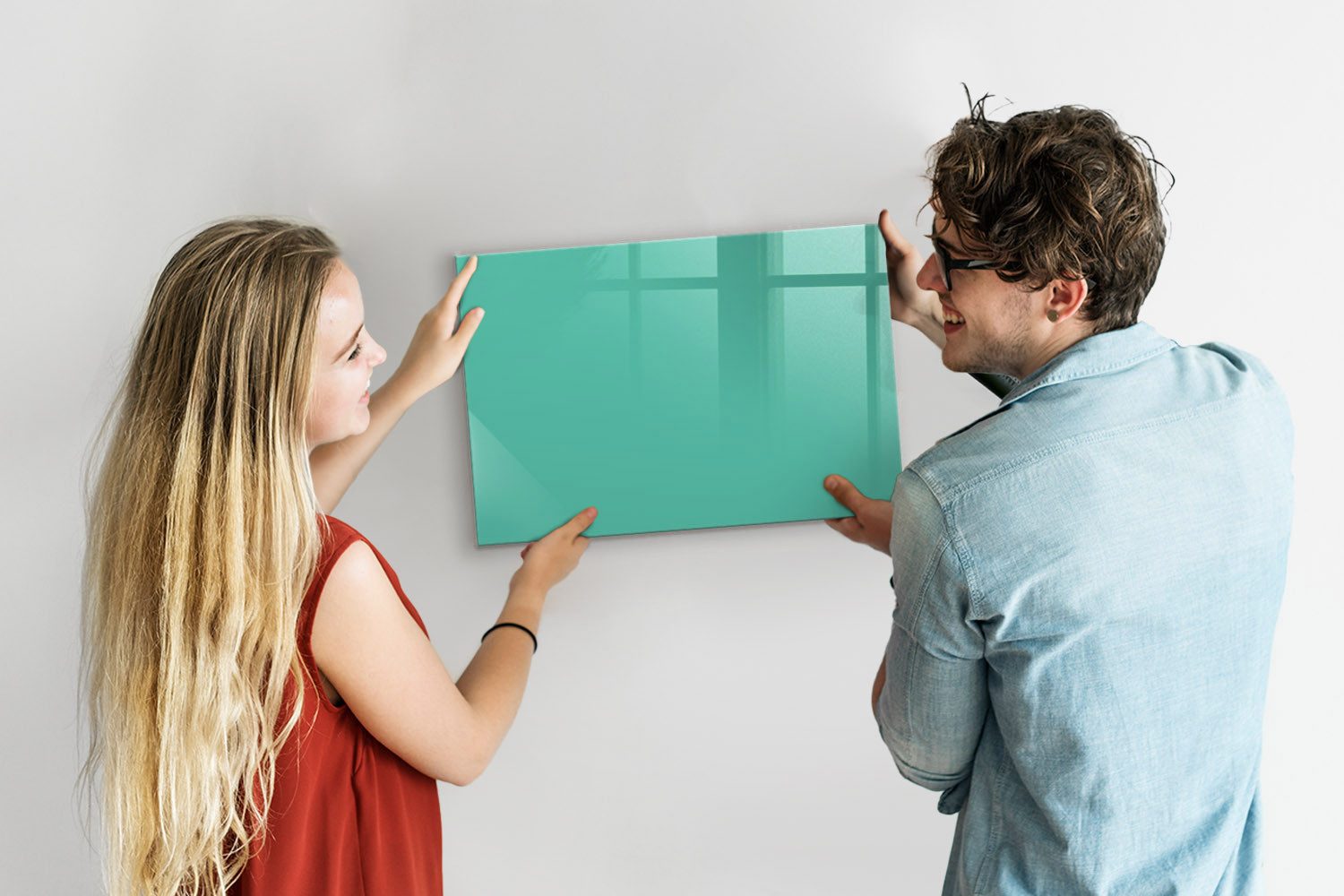 Tulup Magnettafel Notiztafel aus Gehärtetem Glas, 5 Magnete, Marker und Schwamm