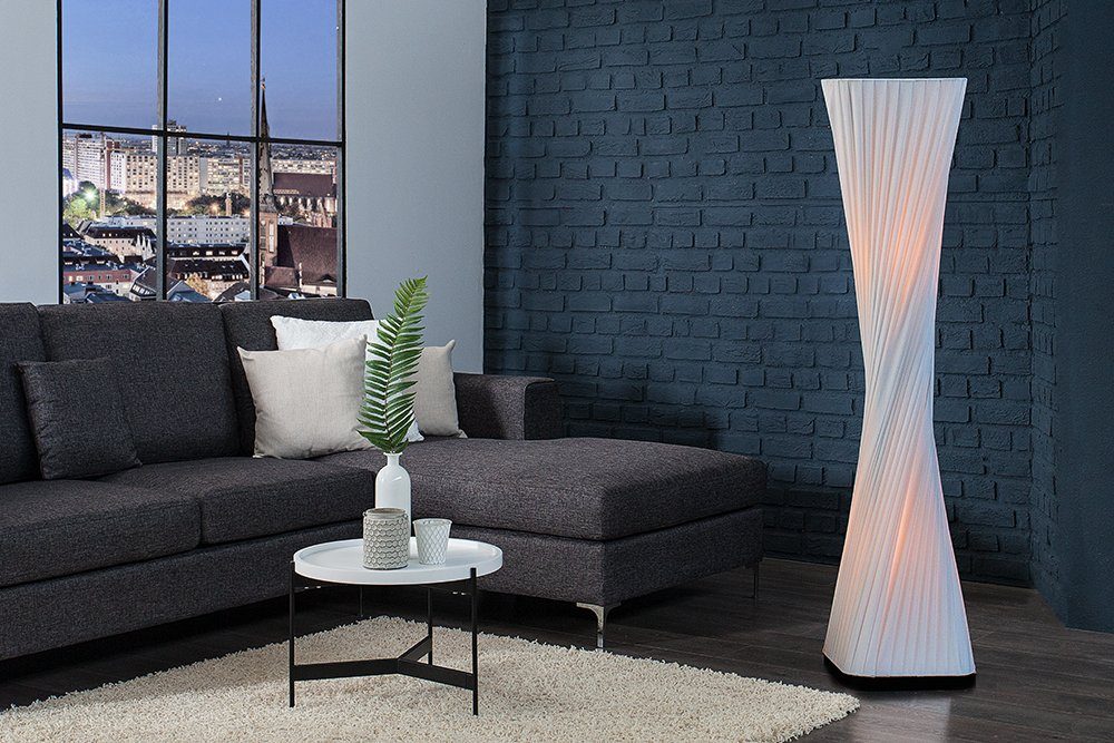 Design Modern weiß 120cm PARIS riess-ambiente Stehlampe Leuchtmittel, / silber, X ohne