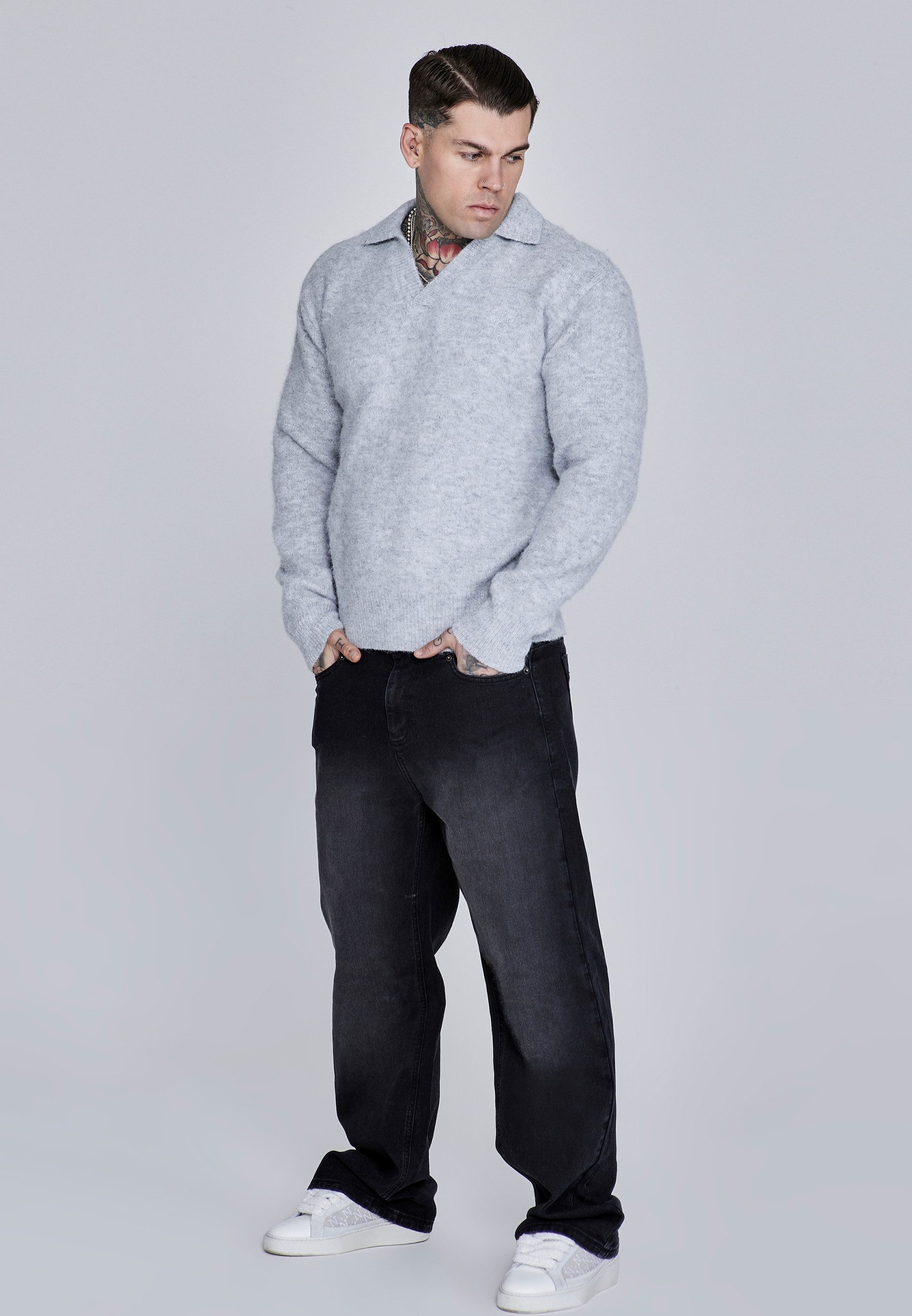 Siksilk Regular-fit-Jeans SikSilk Herren Loose Fit Jeans