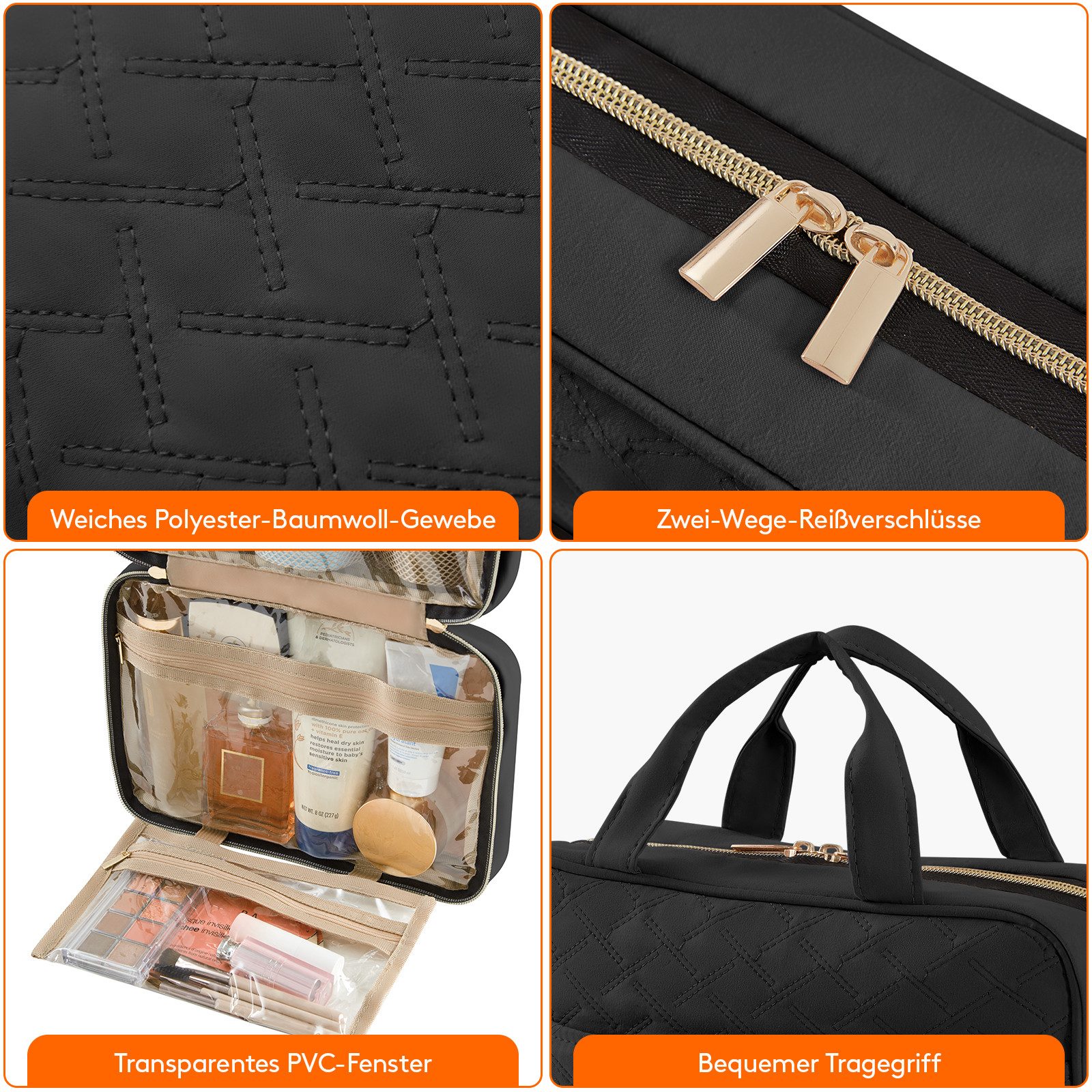 Lifewit Kulturbeutel Reise Kulturbeutel,Kosmetiktasche Kulturtasche zum Aufhängen Organizer (Packung, 1-tlg., 8L,B/H/T 32/23/10.5 cm, 4L,B/H/T 28/19/7.5 cm), Spritzwassergeschützt