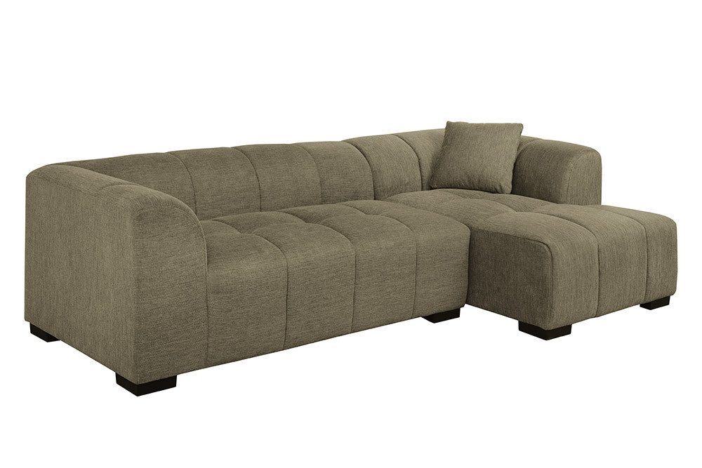 riess-ambiente Ecksofa CITY 240cm grün Strukturstoff günstig online kaufen